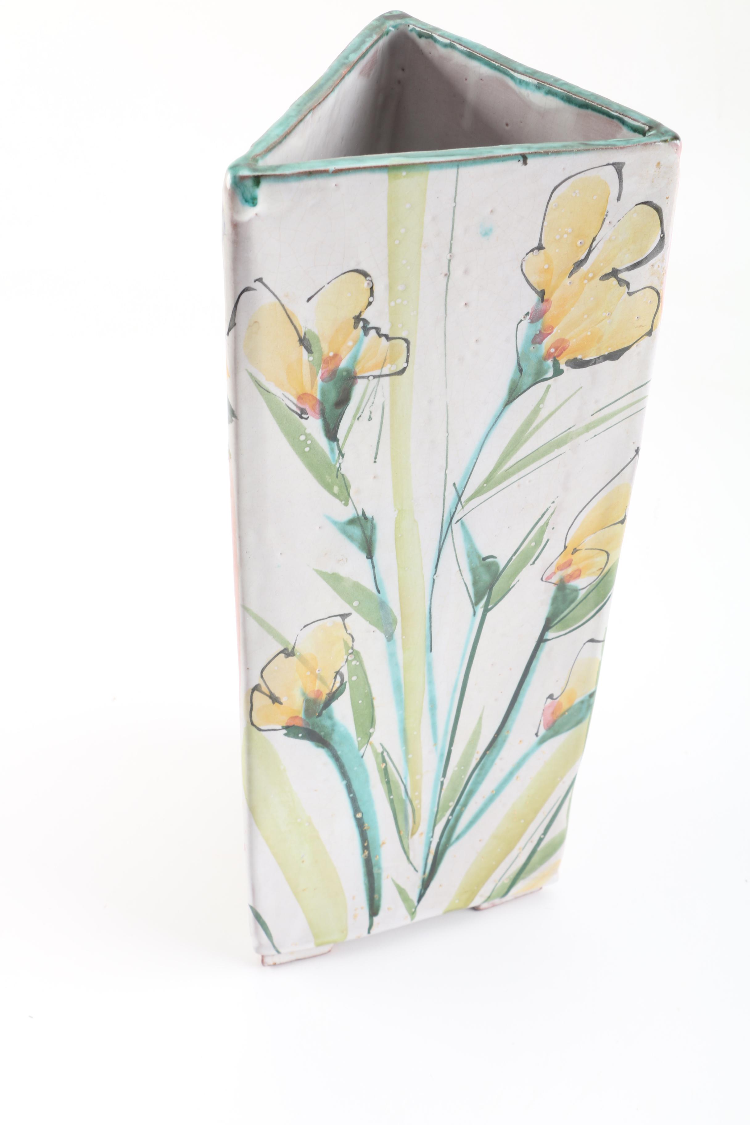 Mary George Kronstadt Earthenware Vase and H&R Johnson Tiles