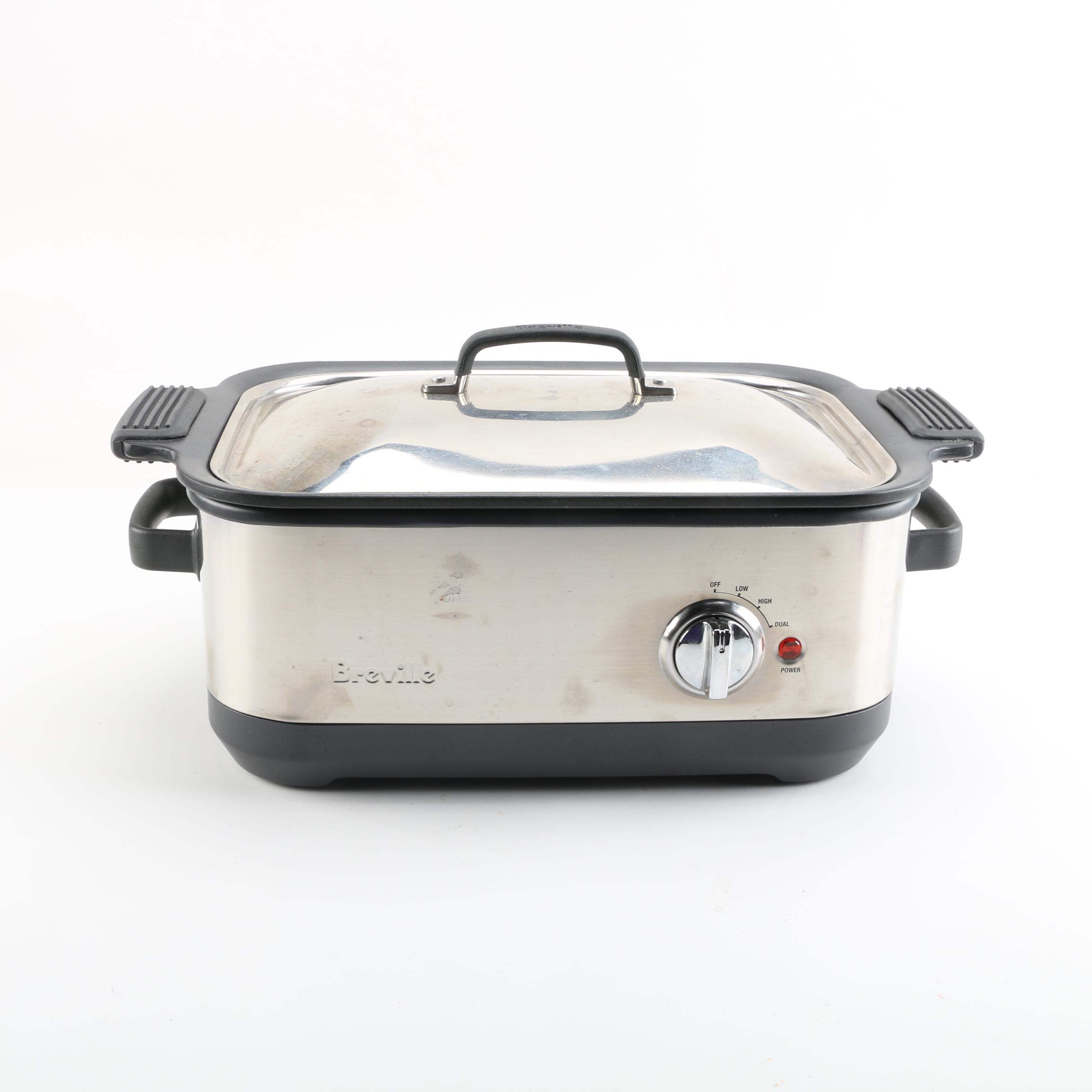 Breville Electric Stainless Steel Slow Cooker Model BSC560XL with Instructions