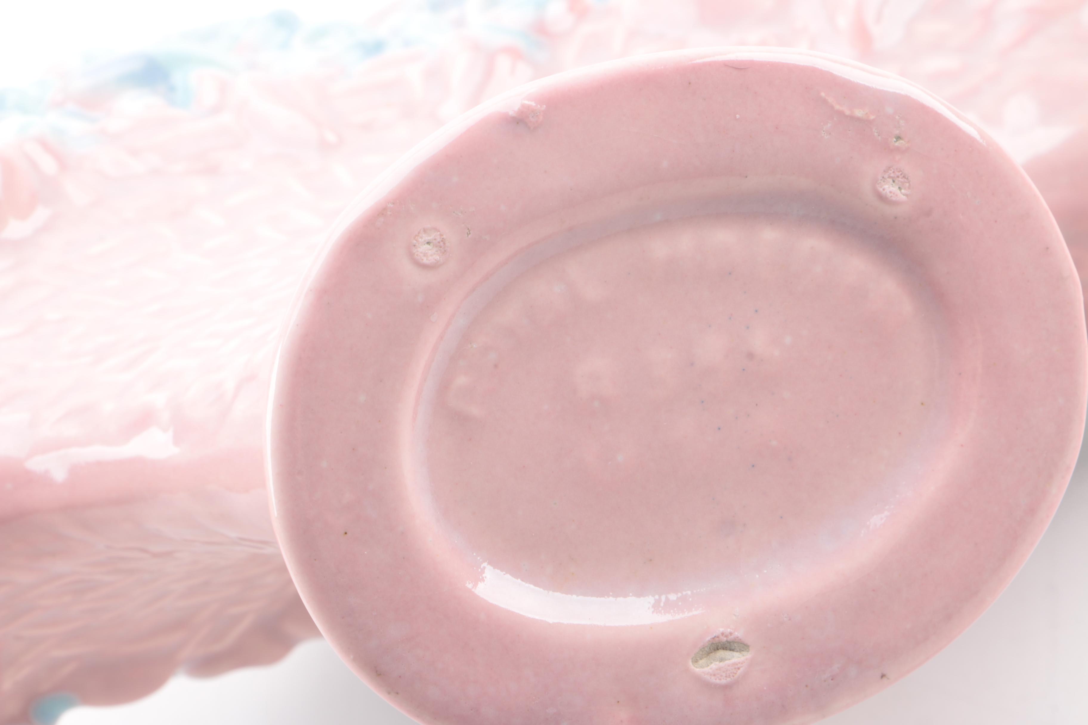 Royal Haeger Pottery Flower Basket Fan Shaped Vase