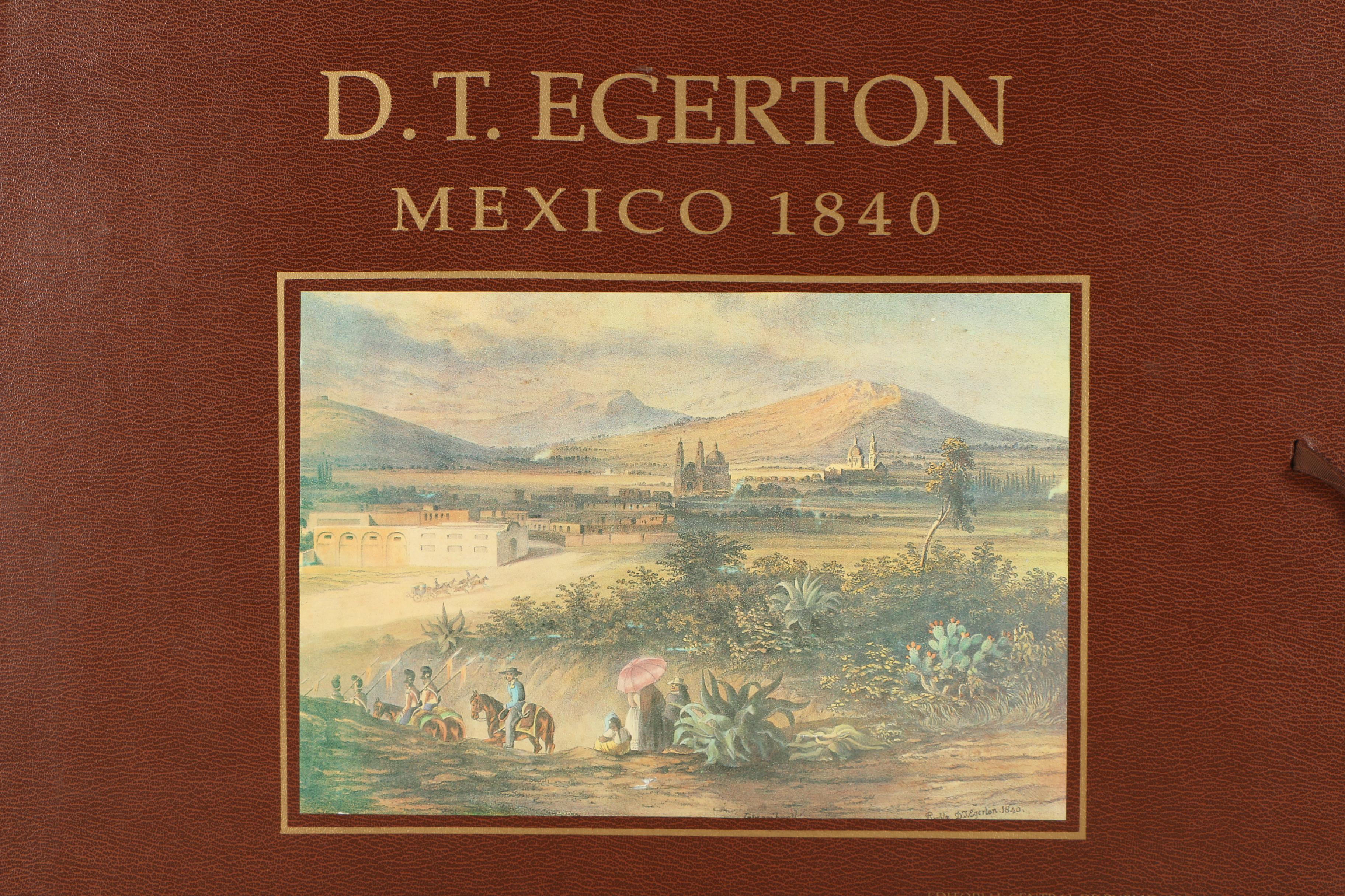 After D.T. Egerton Book Of Offset Lithograph Prints "Mexico 1840"