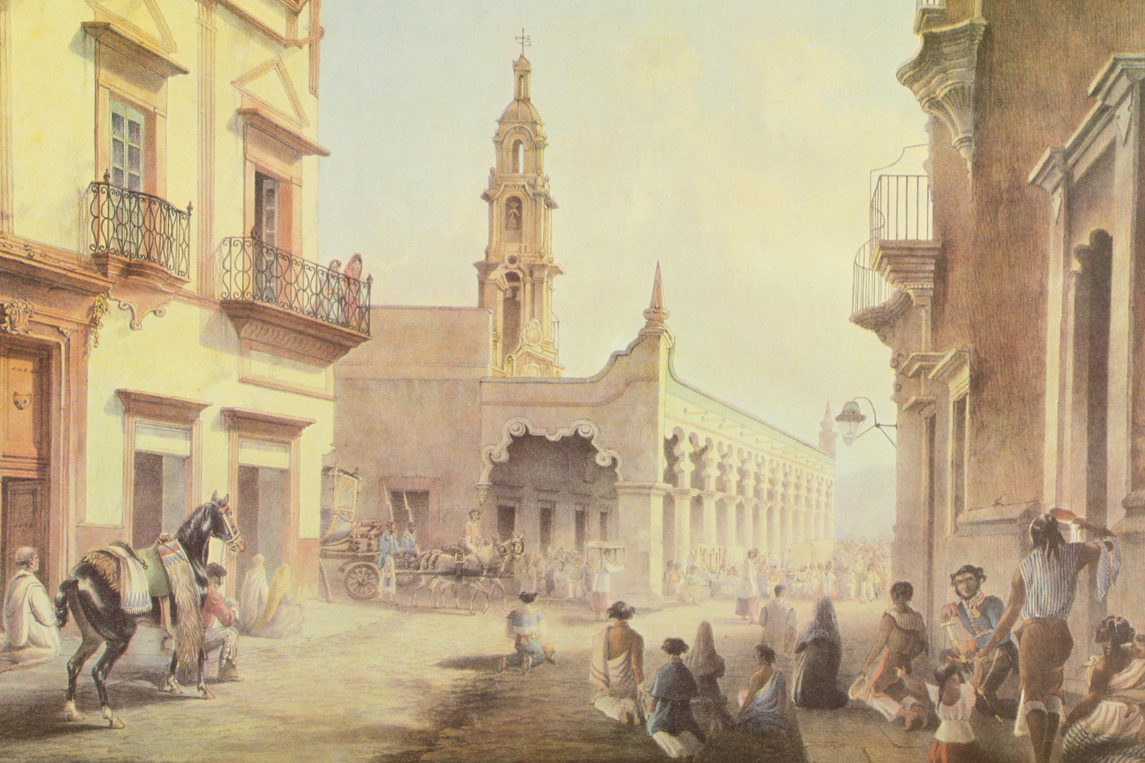 After D.T. Egerton Book Of Offset Lithograph Prints "Mexico 1840"