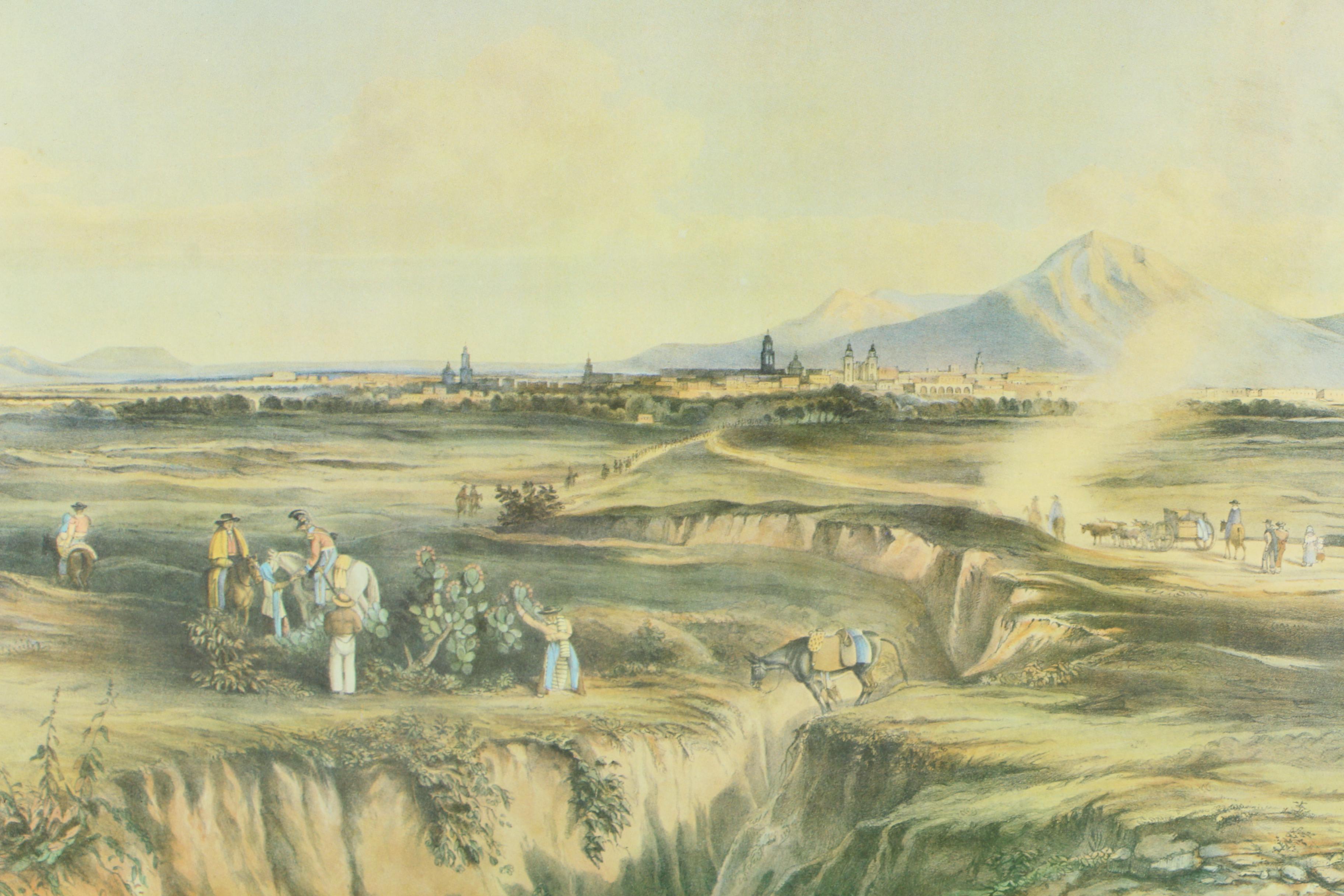 After D.T. Egerton Book Of Offset Lithograph Prints "Mexico 1840"