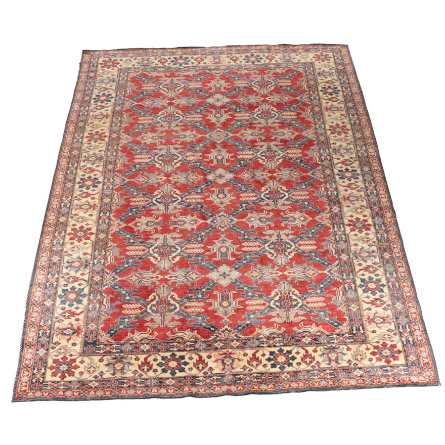 Hand-Knotted Indian Mahal Wool Room Sized Rug