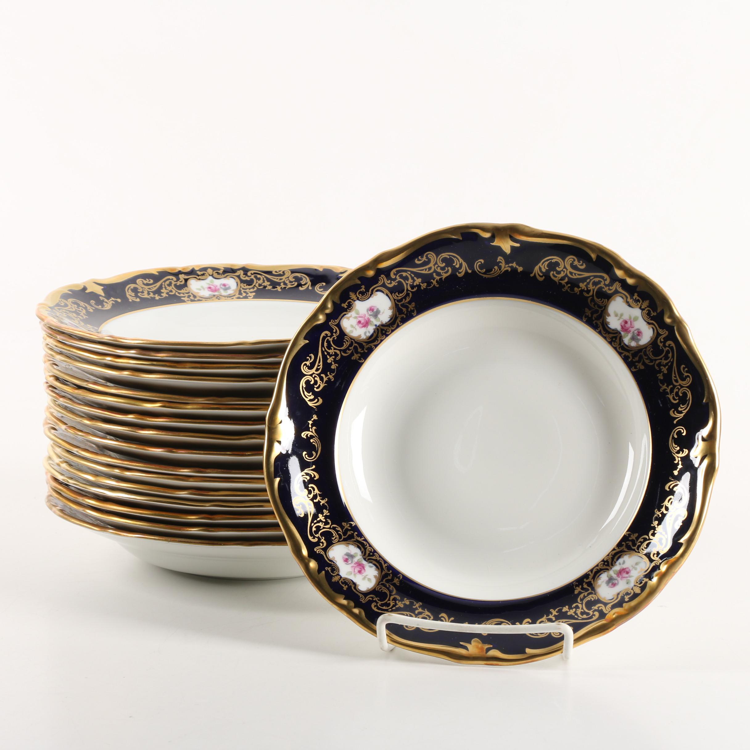 Vintage Reichenbach "Echt Kobalt" Porcelain Bowls