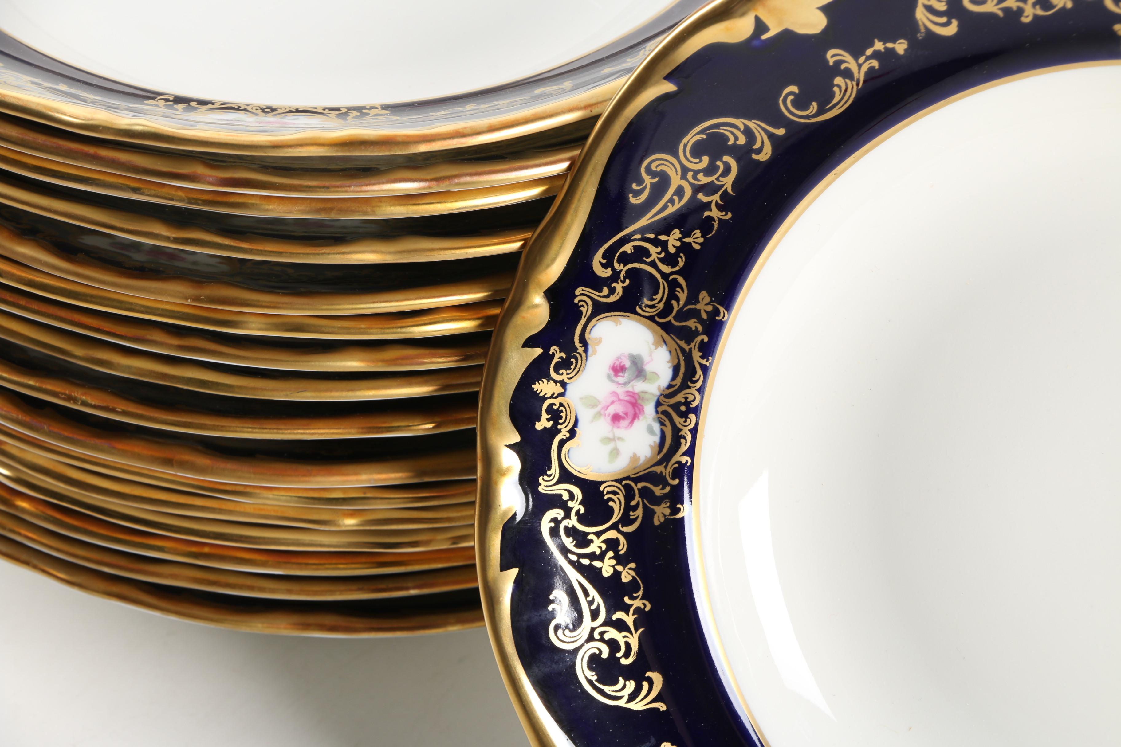 Vintage Reichenbach "Echt Kobalt" Porcelain Bowls