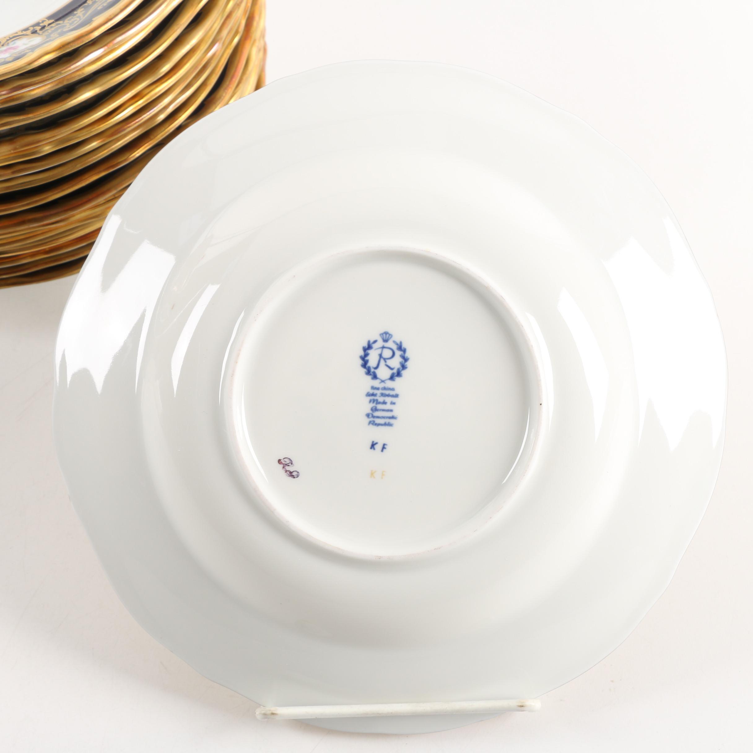 Vintage Reichenbach "Echt Kobalt" Porcelain Bowls