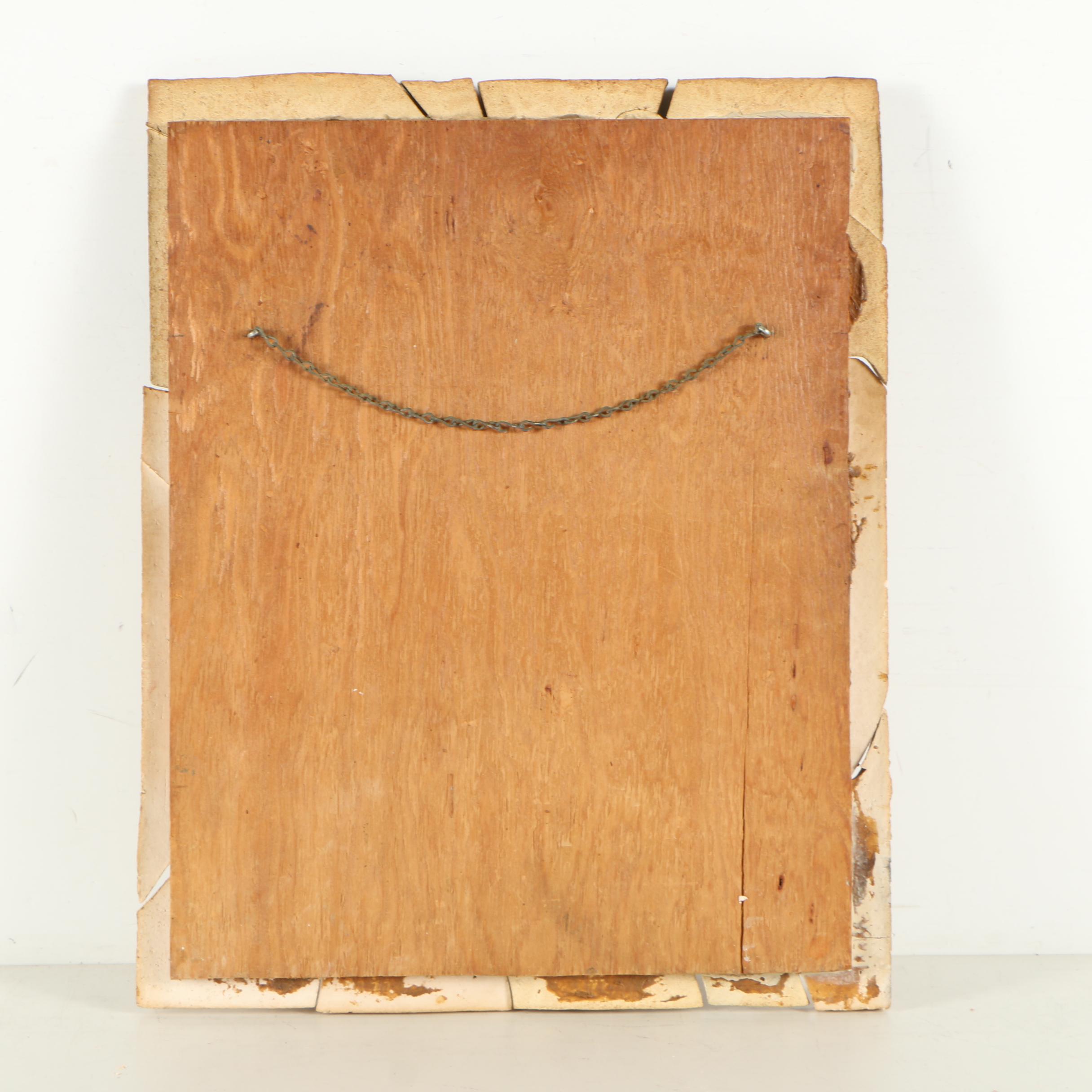 Late 20th Century Hand-Colored Plaster Wall Hanging