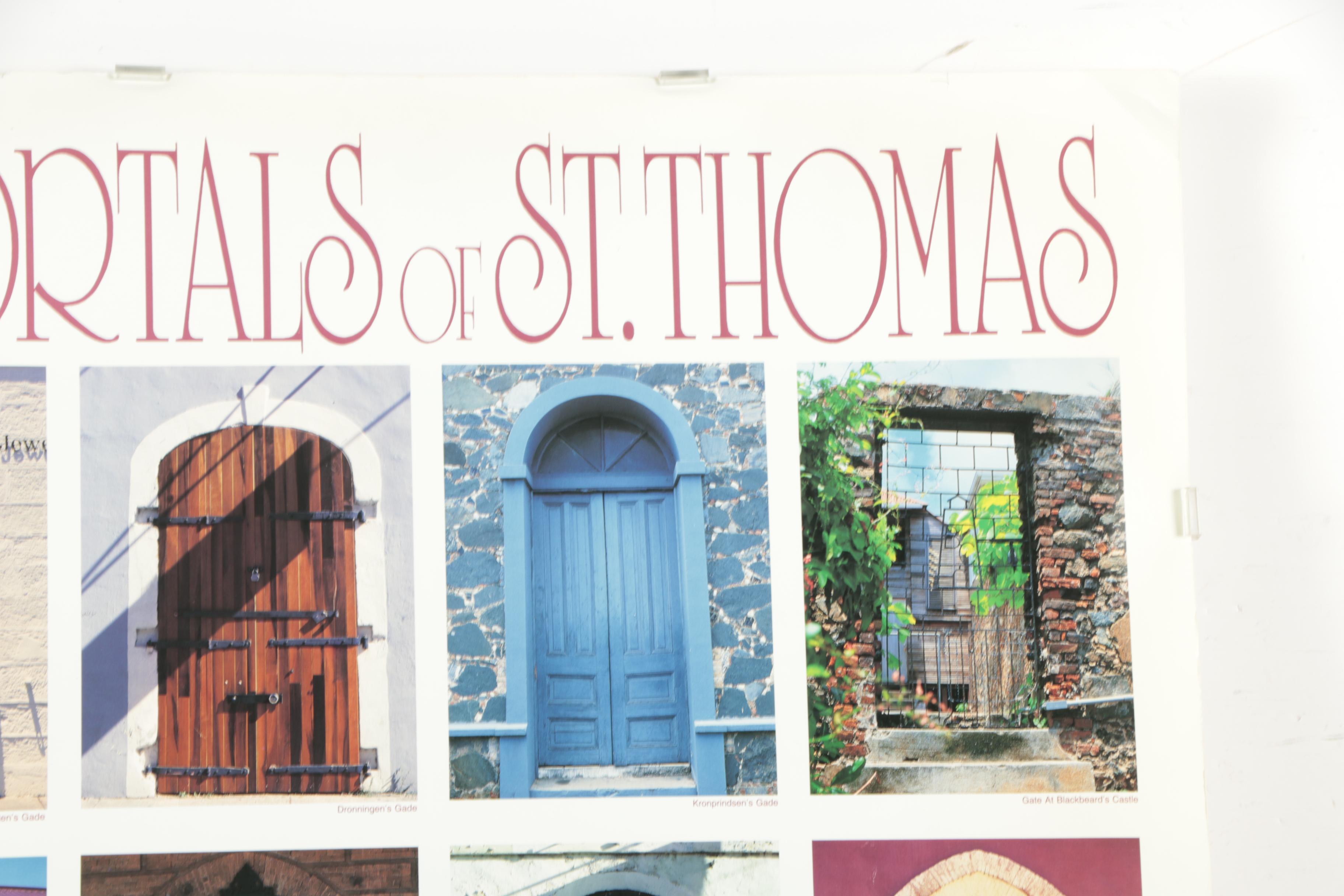 Vintage Offset Lithograph Poster "The Portals Of St. Thomas"
