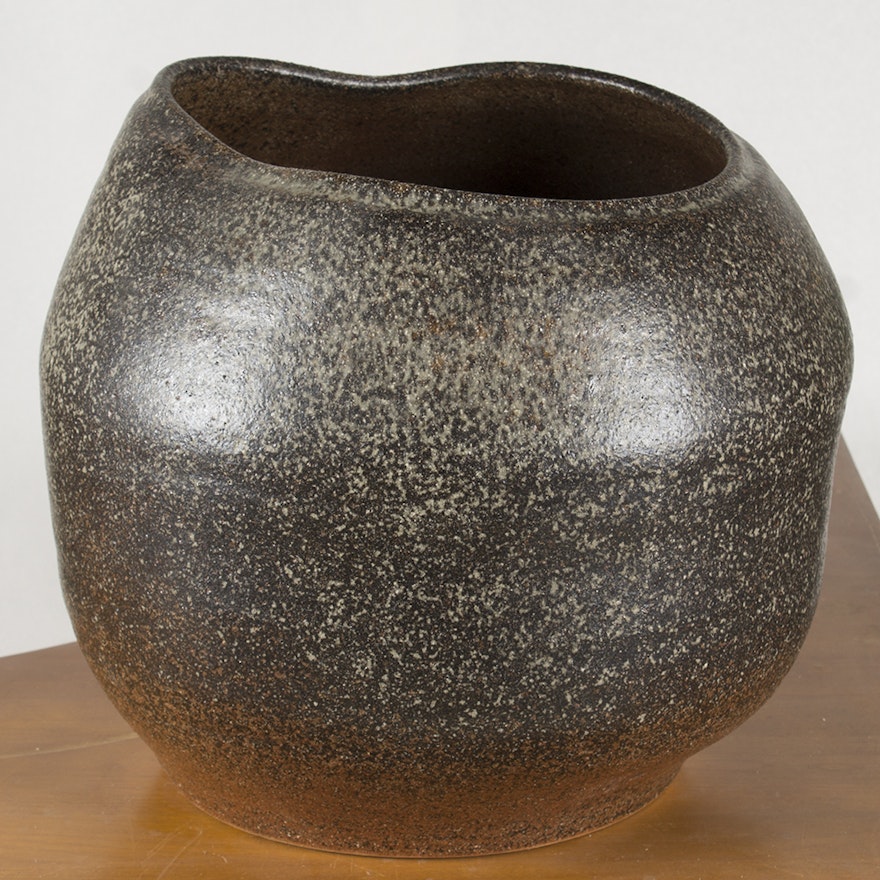 Japanese Bizen-Style Stoneware Bowl