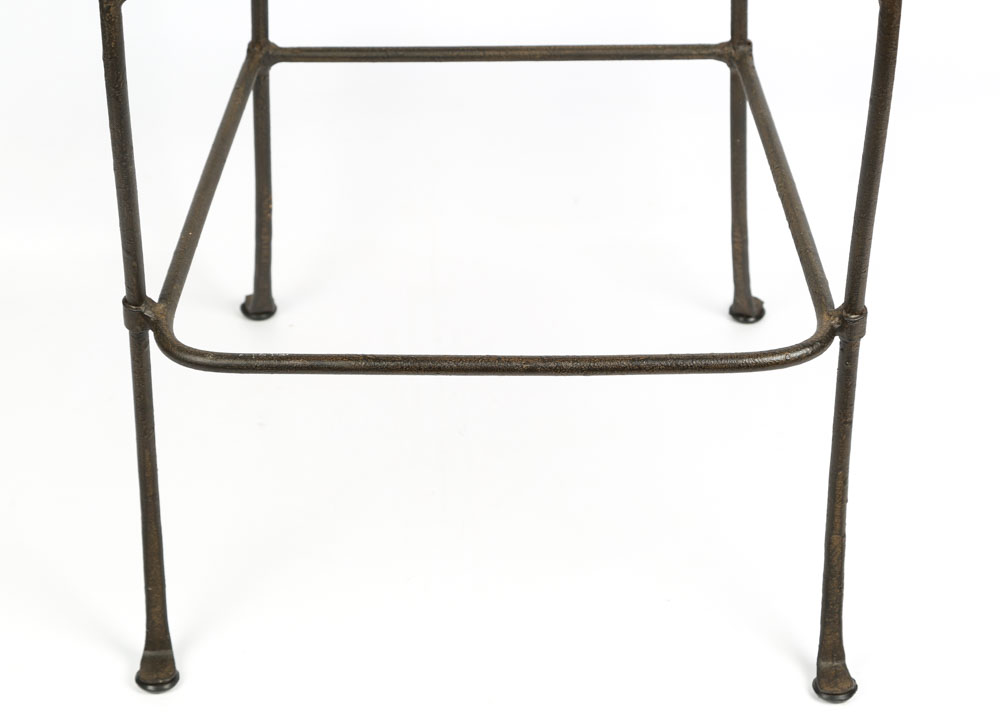 Wrought Iron and Leather Bar Stools by Pier 1 Imports