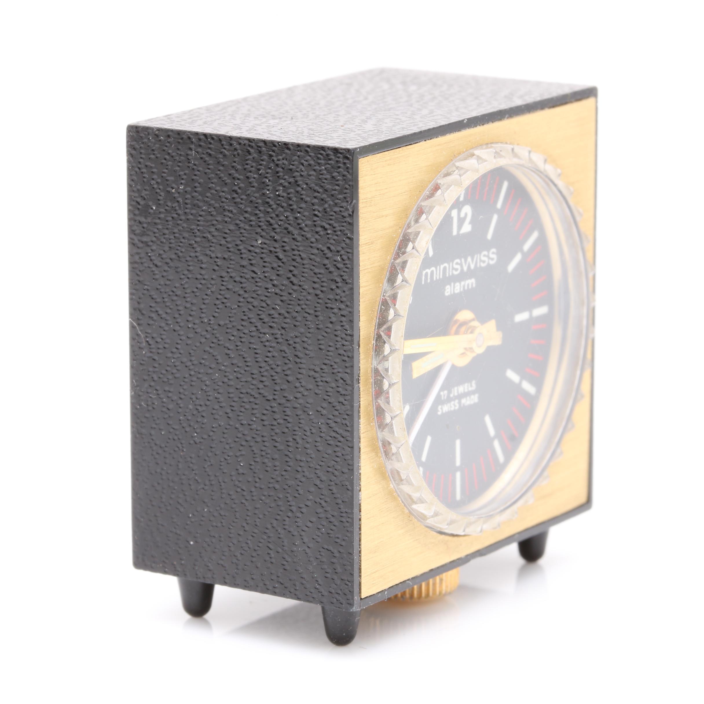 Miniswiss Alarm Travel Clock with Case