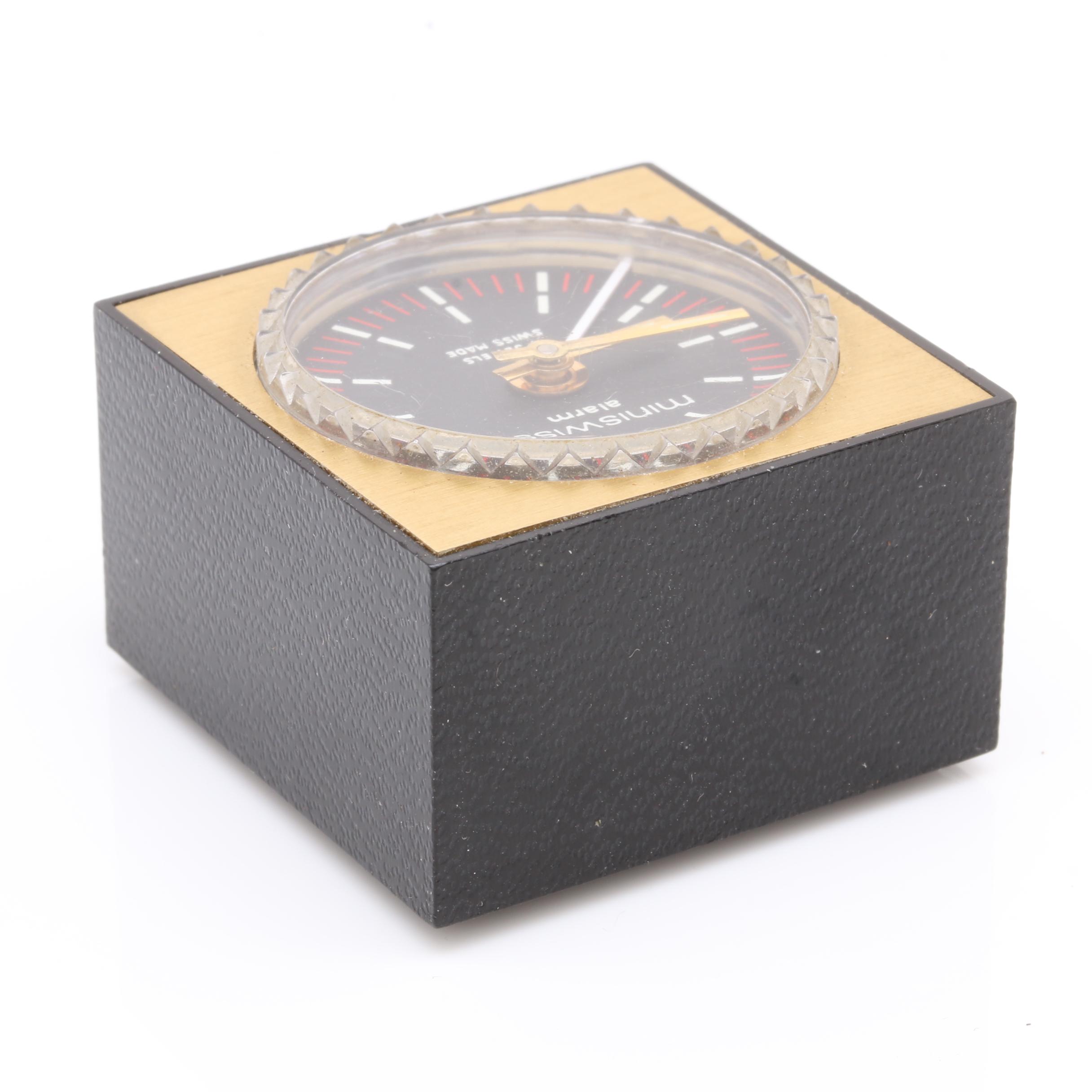 Miniswiss Alarm Travel Clock with Case