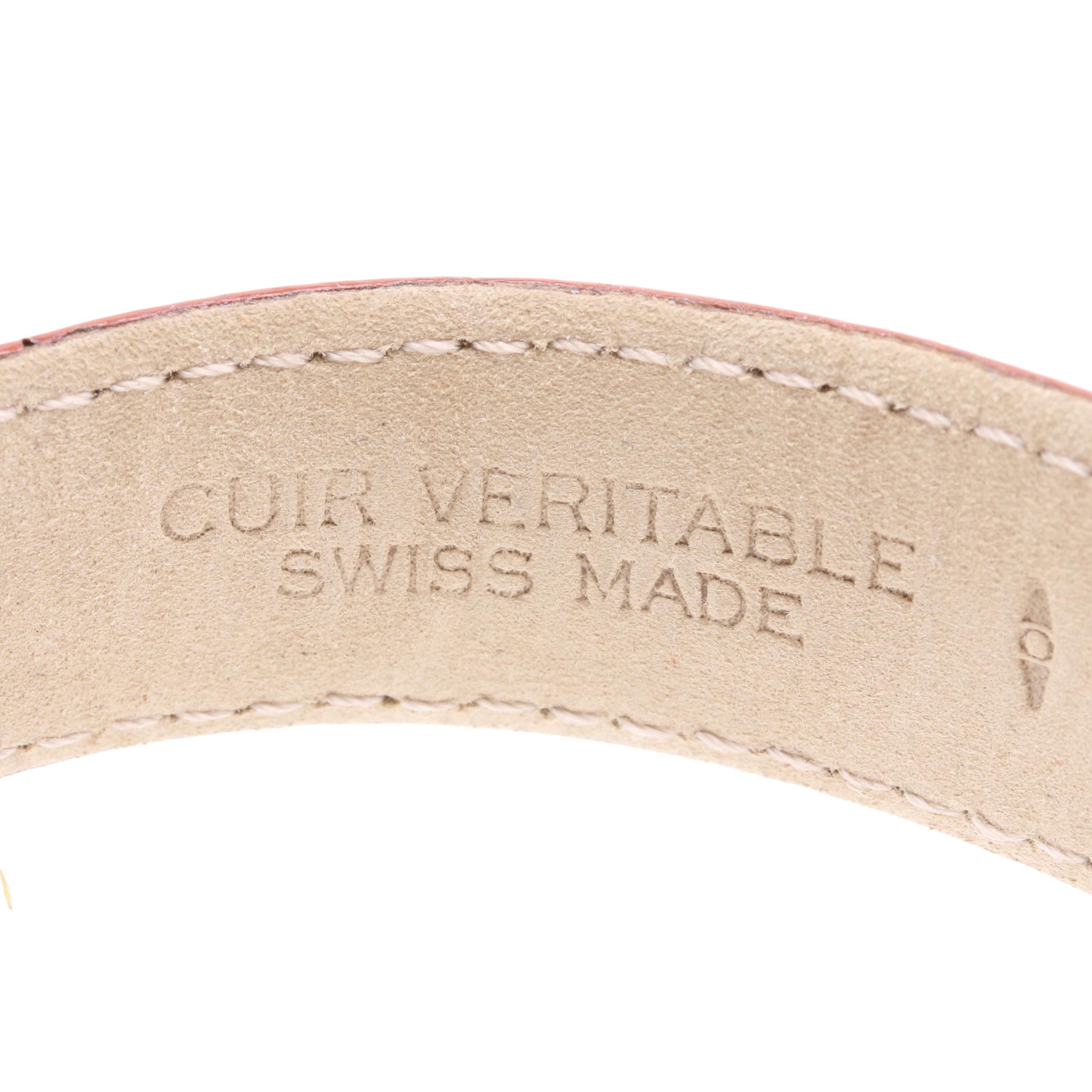 Raymond Weil 5569 Gold Tone Leather Watch with Pouch