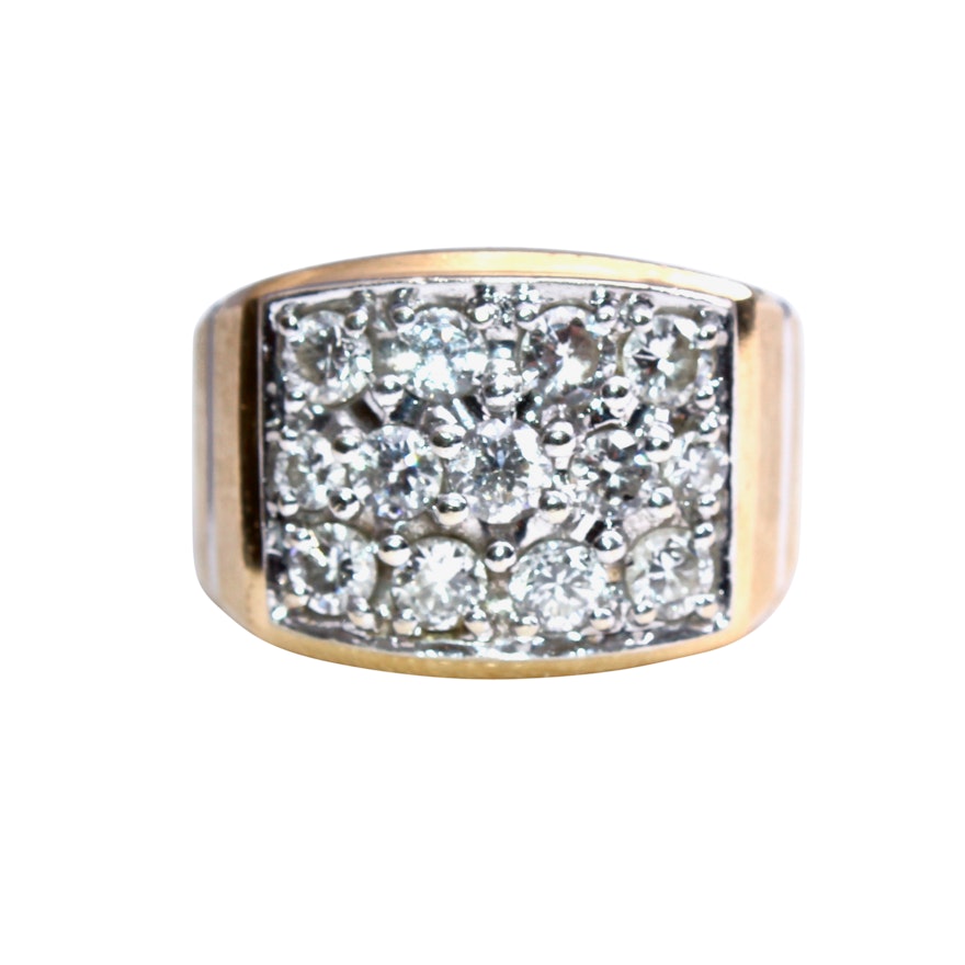 14K Yellow Gold 1.94 CTW Diamond Ring