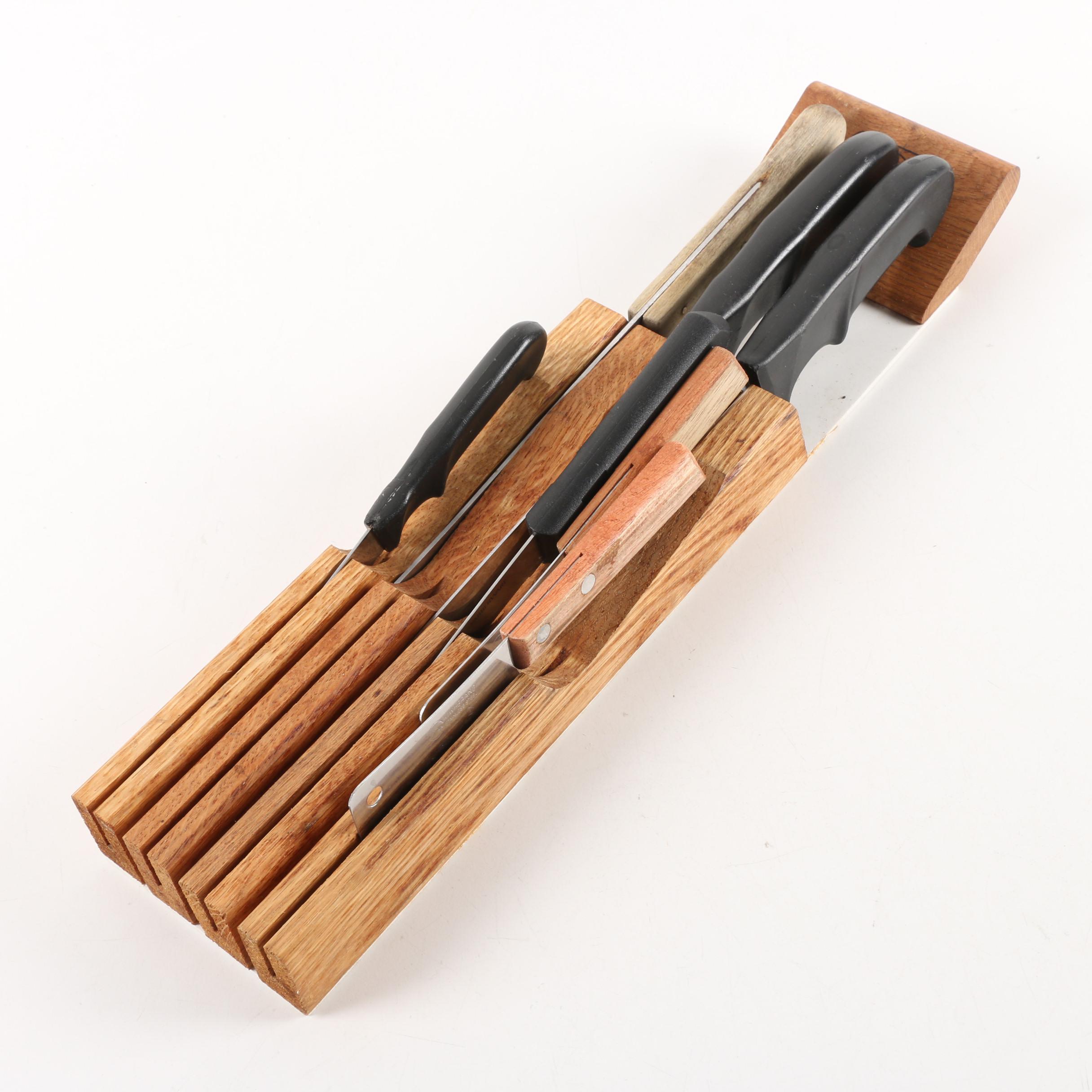 Knife Assortment with Wüsthof Trident Wooden Block