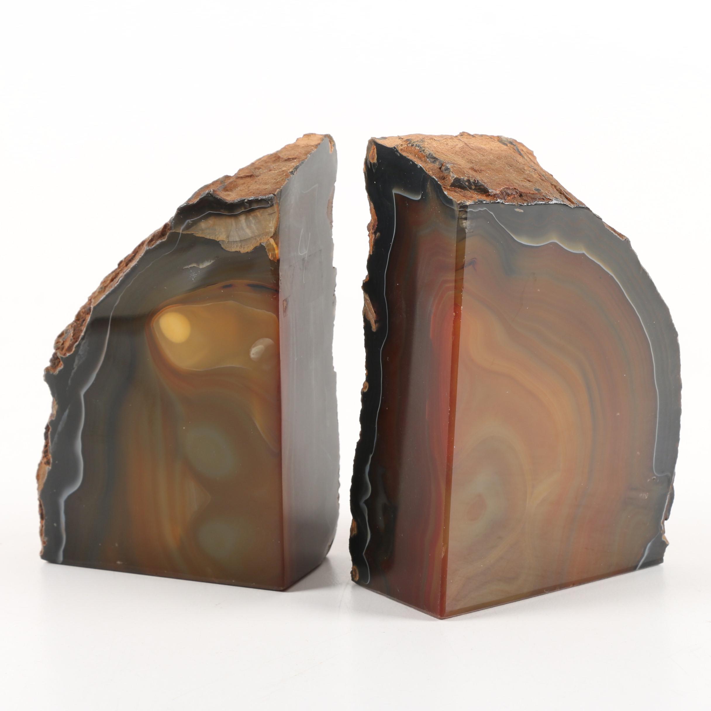 Dyed Agate Bookends