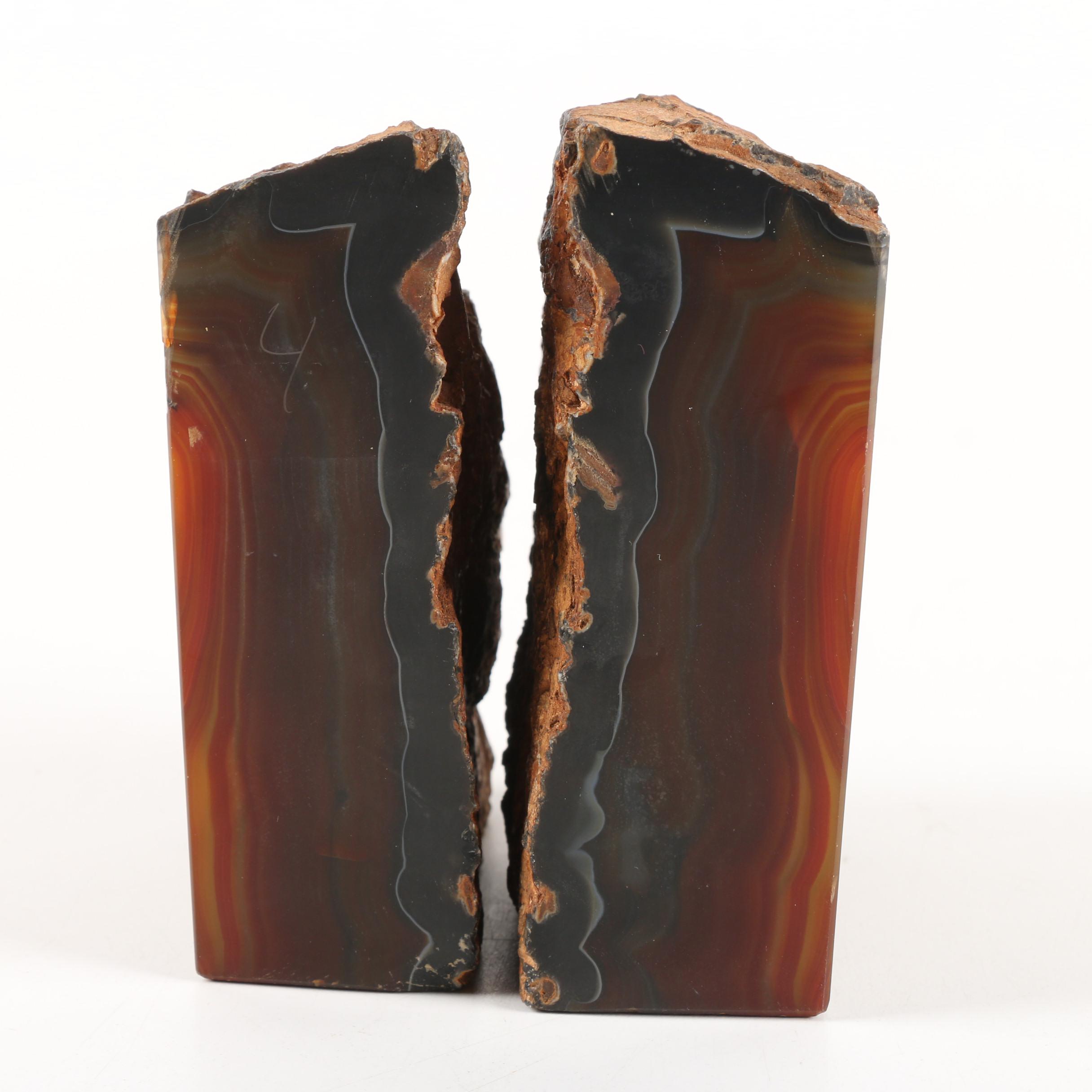 Dyed Agate Bookends