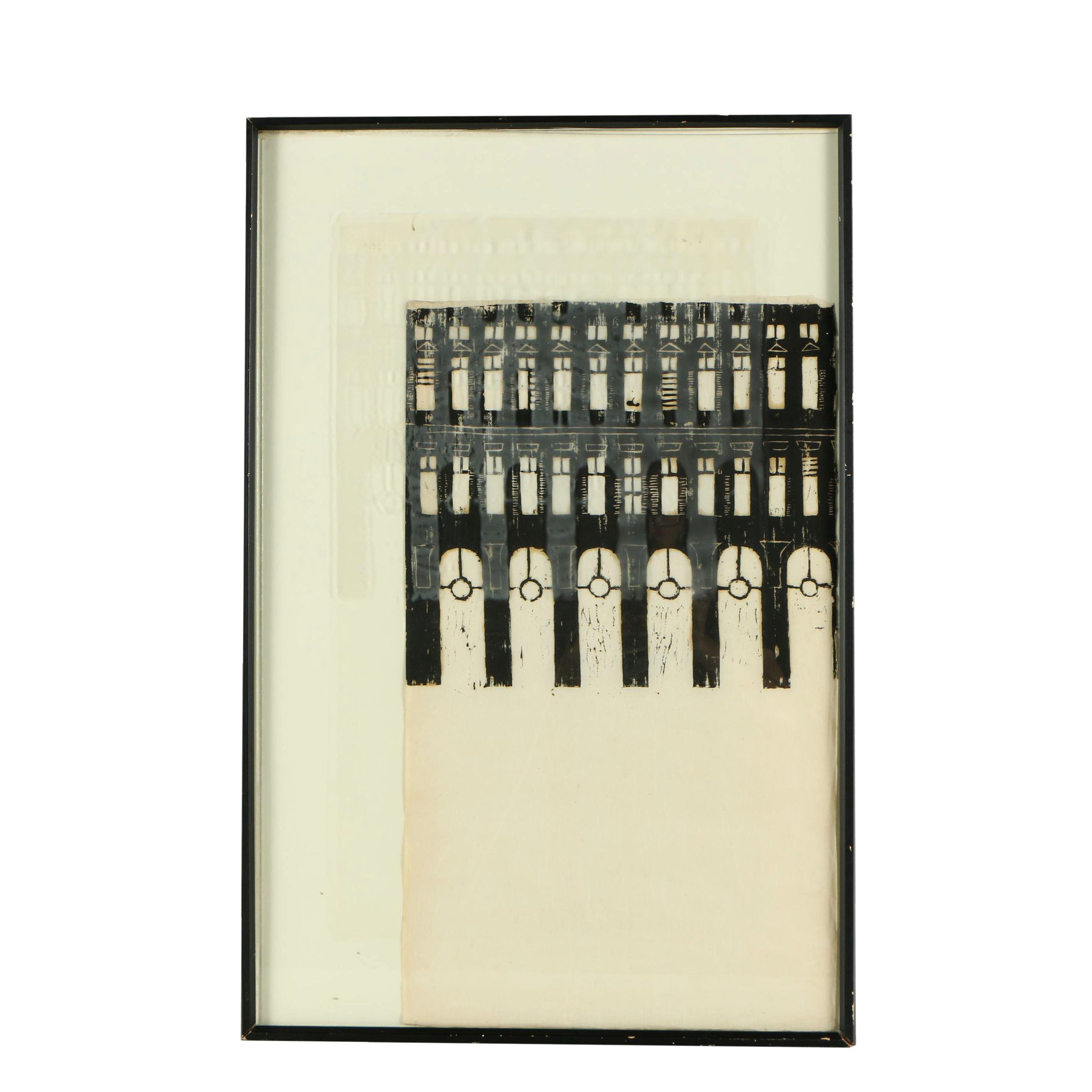 Relief Print of a Building