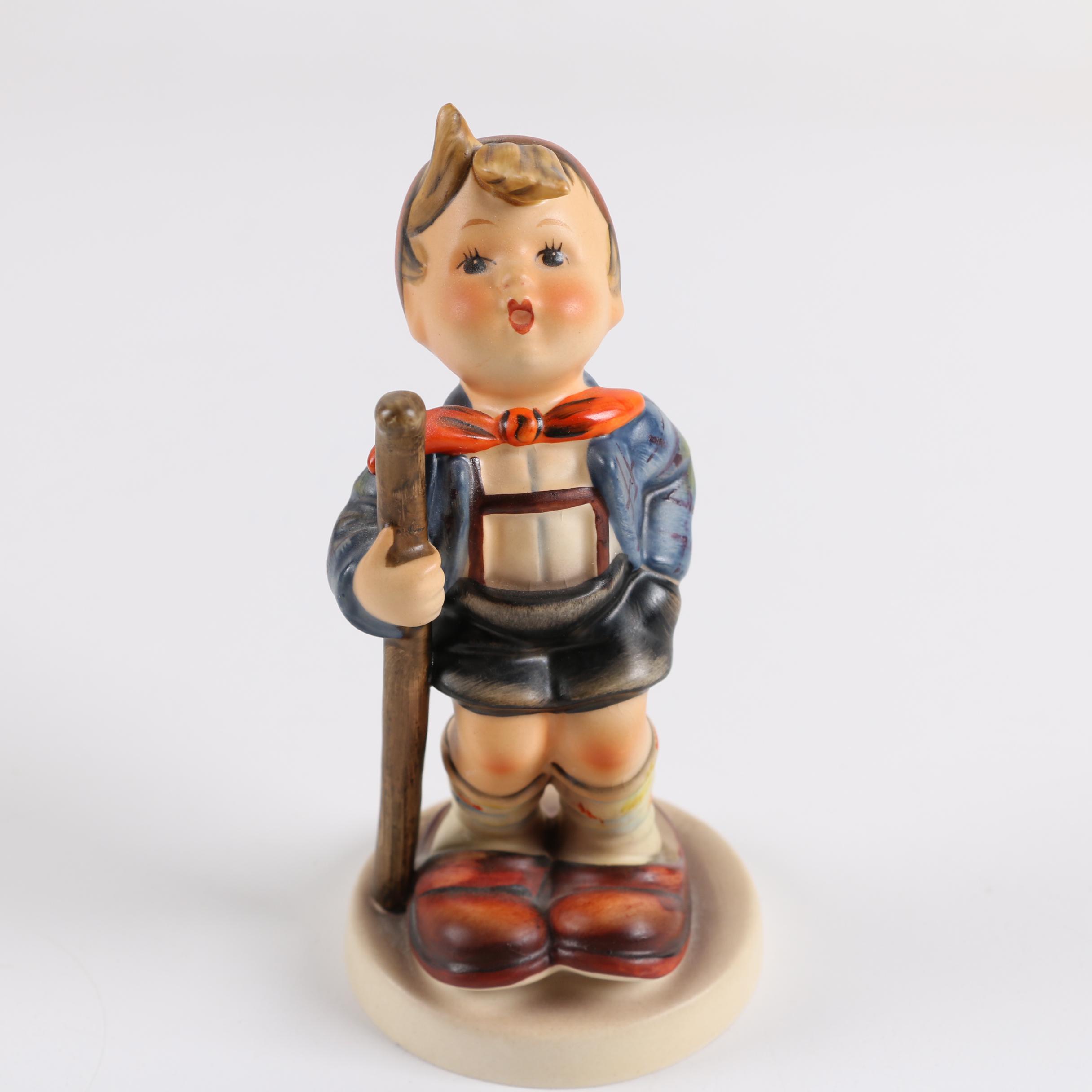 Vintage Hummel Figurines including "Little Hiker" and "Post Man"