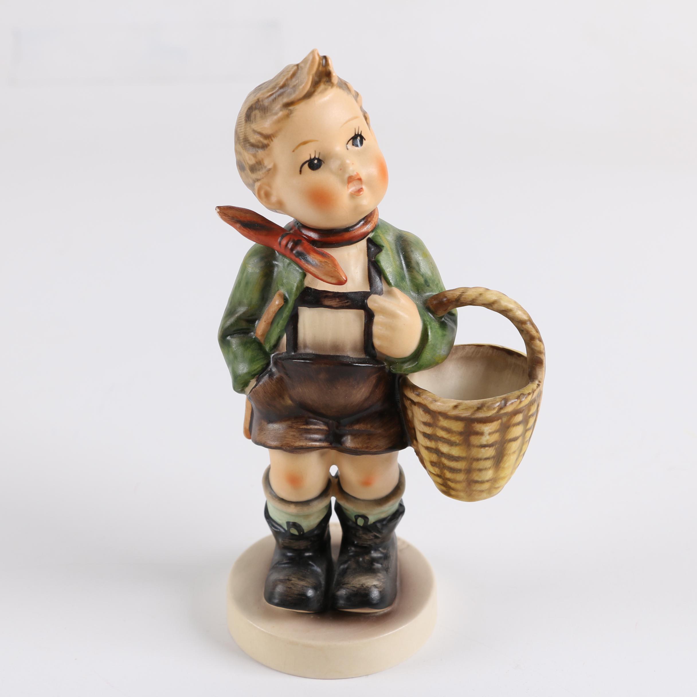 Vintage Hummel Figurines including "Little Hiker" and "Post Man"