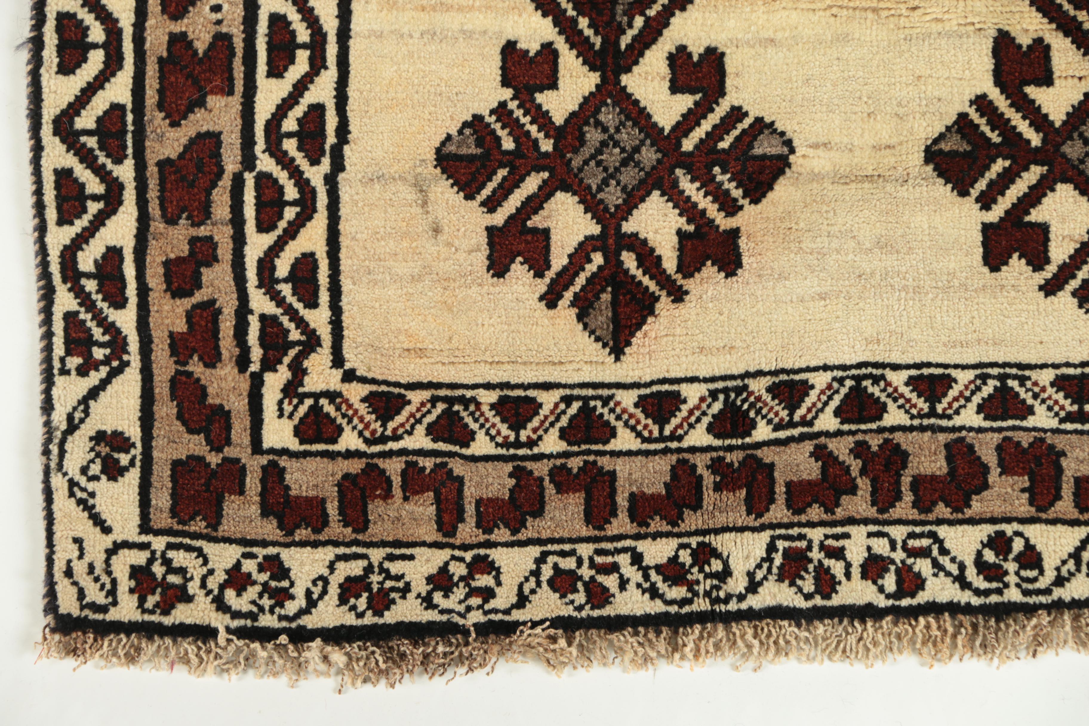 Hand-Knotted Inscribed Persian "Village" Wool Long Rug
