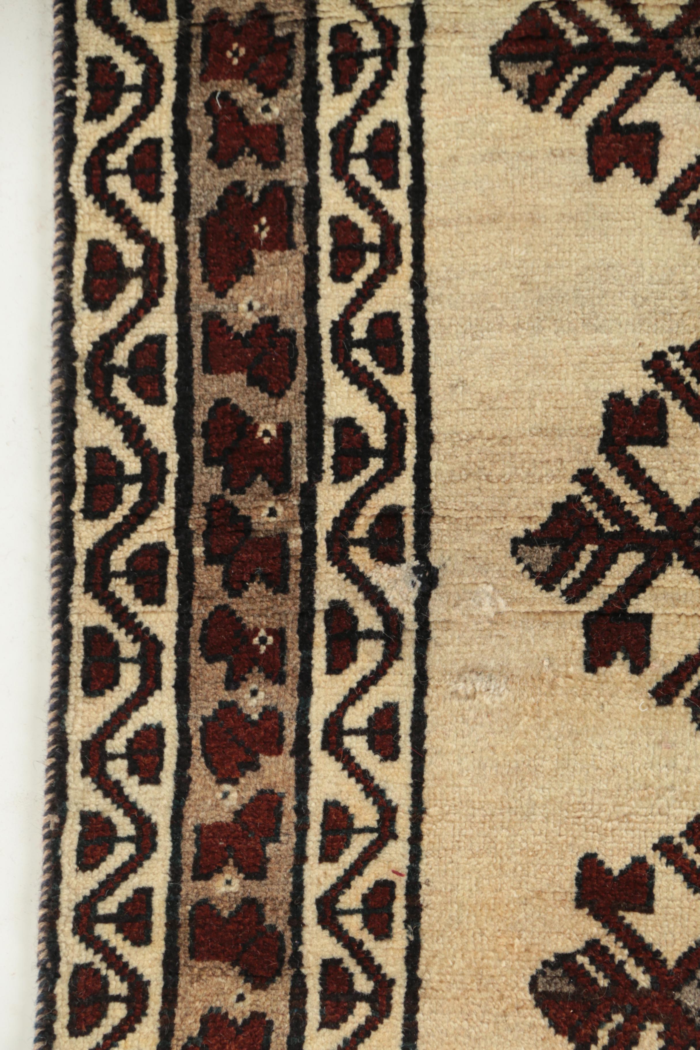 Hand-Knotted Inscribed Persian "Village" Wool Long Rug