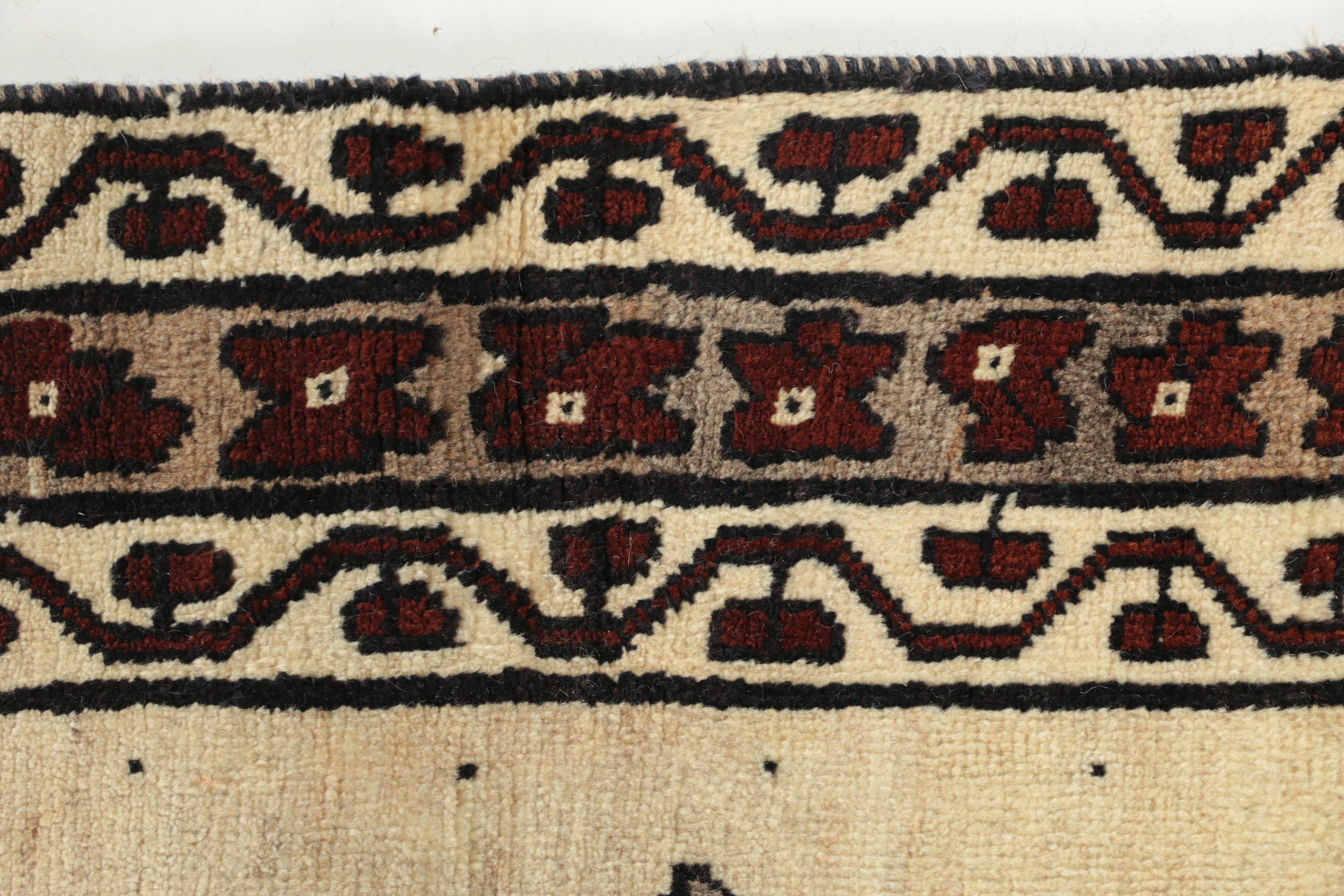 Hand-Knotted Inscribed Persian "Village" Wool Long Rug