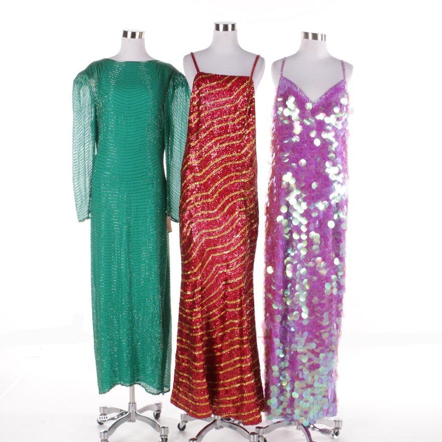 Vintage Embellished Evening Gowns with Miles and Miles