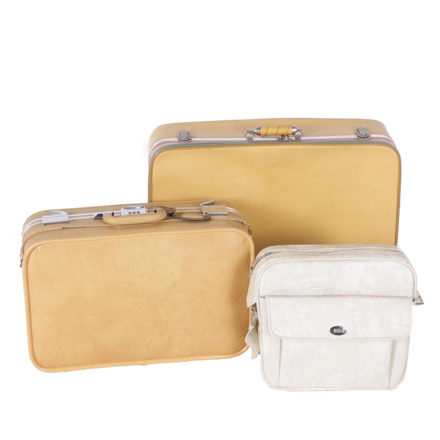 Vintage Suitcases Including Skyway and Samsonite Carry-On Bag