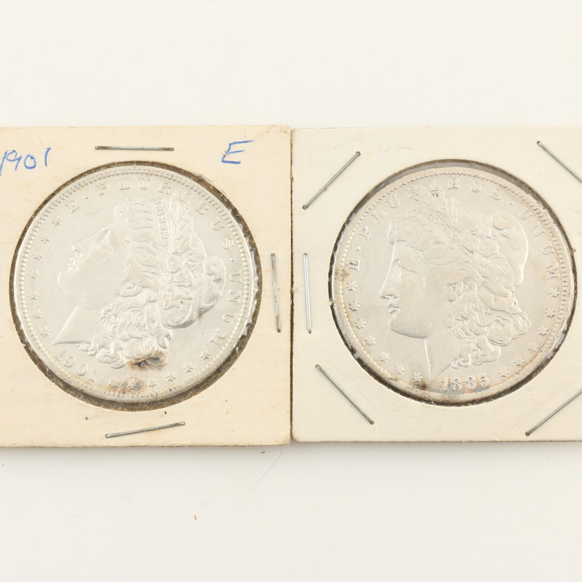 Ten Morgan Silver Dollars