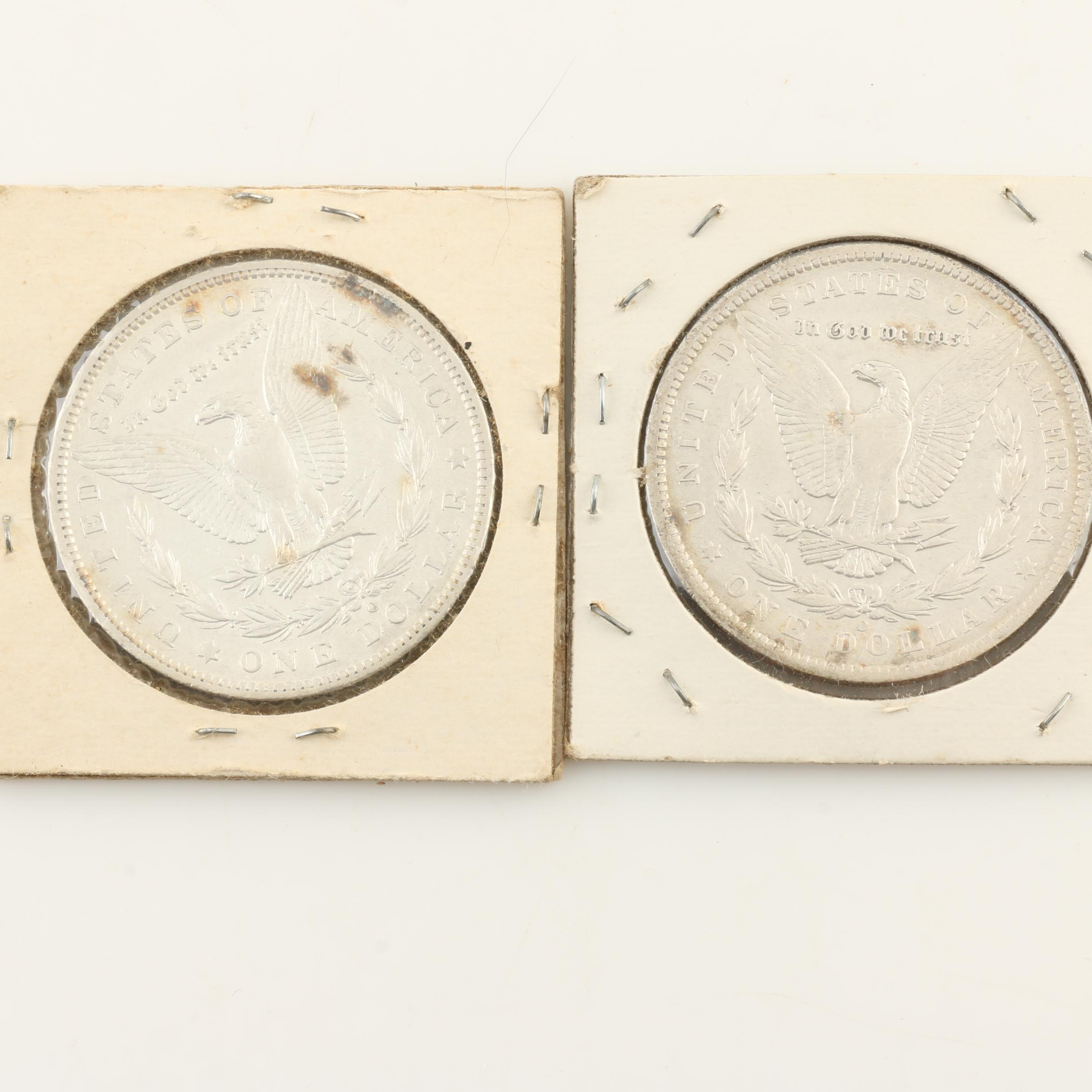 Ten Morgan Silver Dollars