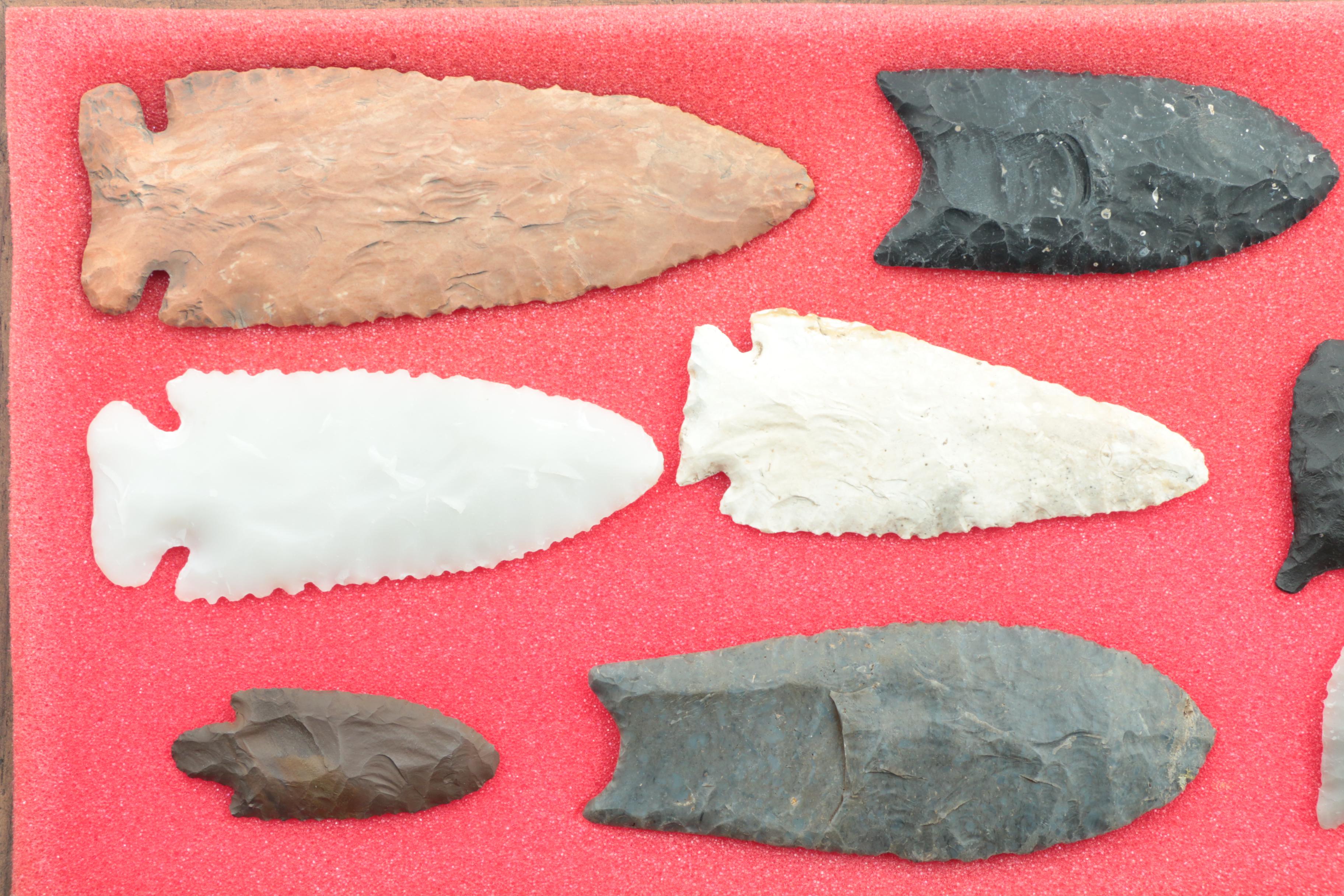 Collection of Twenty-One Contemporary Bifacial Chert Points