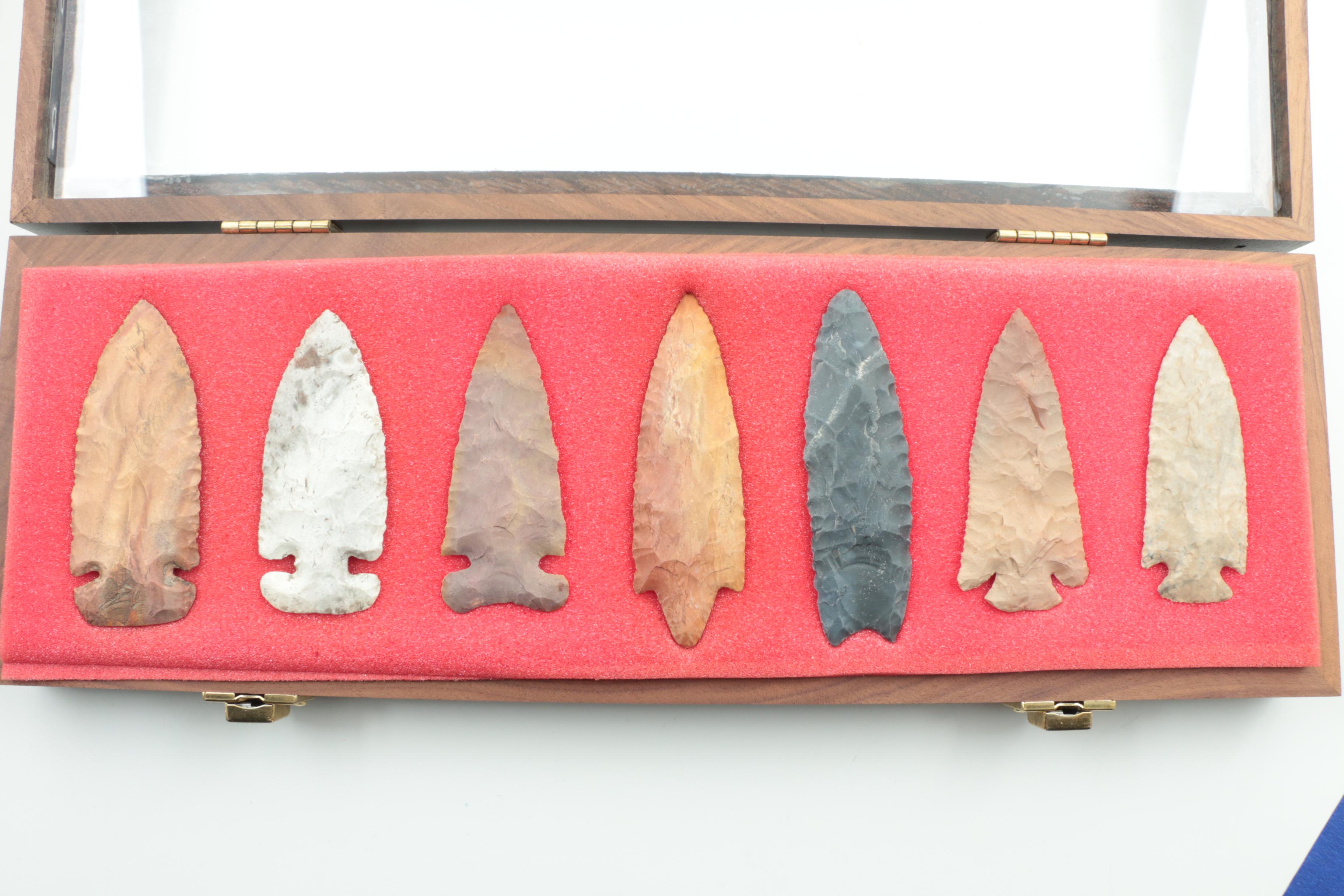 Collection of Twenty-One Contemporary Bifacial Chert Points