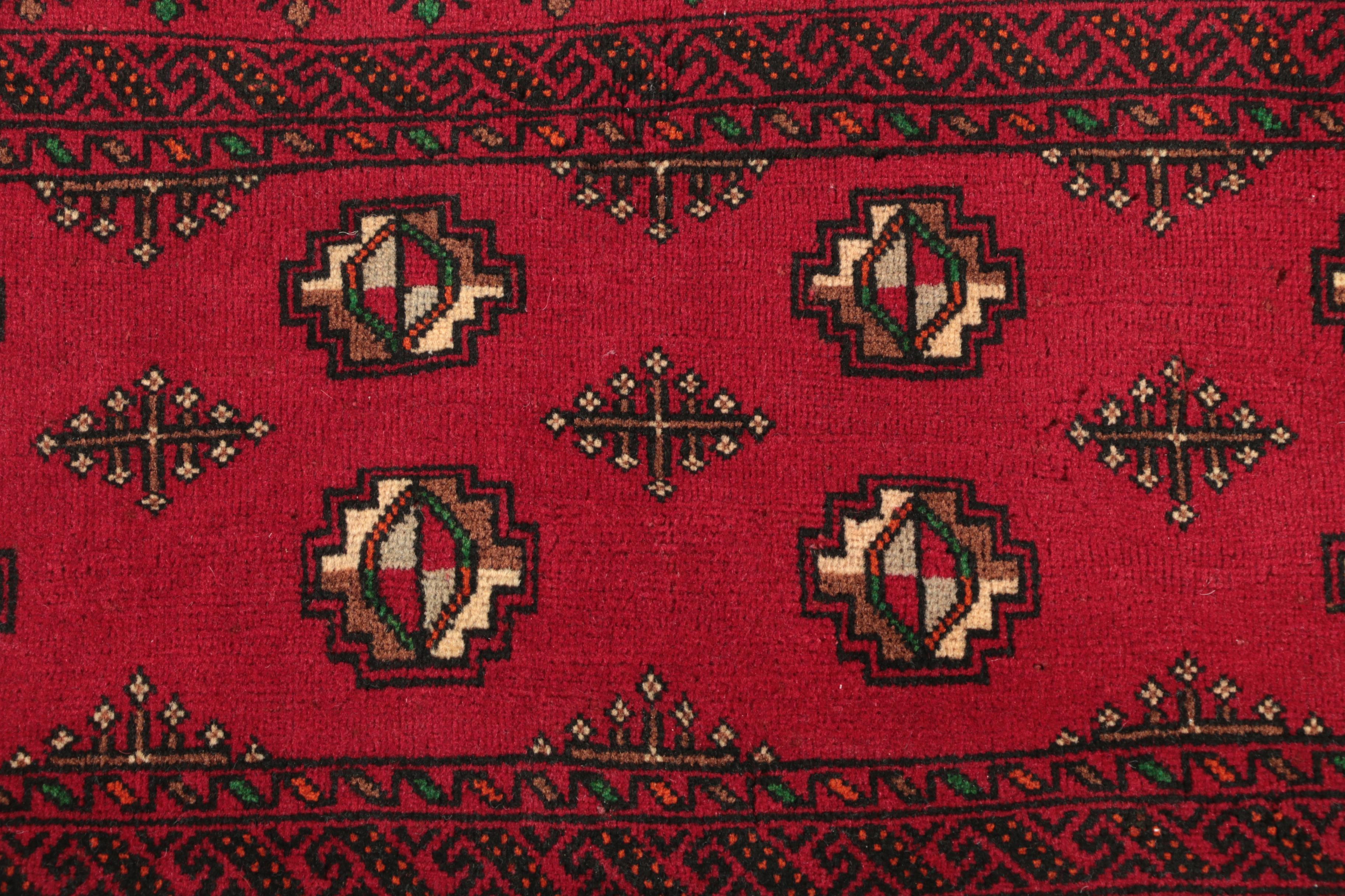 Hand-Knotted Bokhara Wool Accent Rug