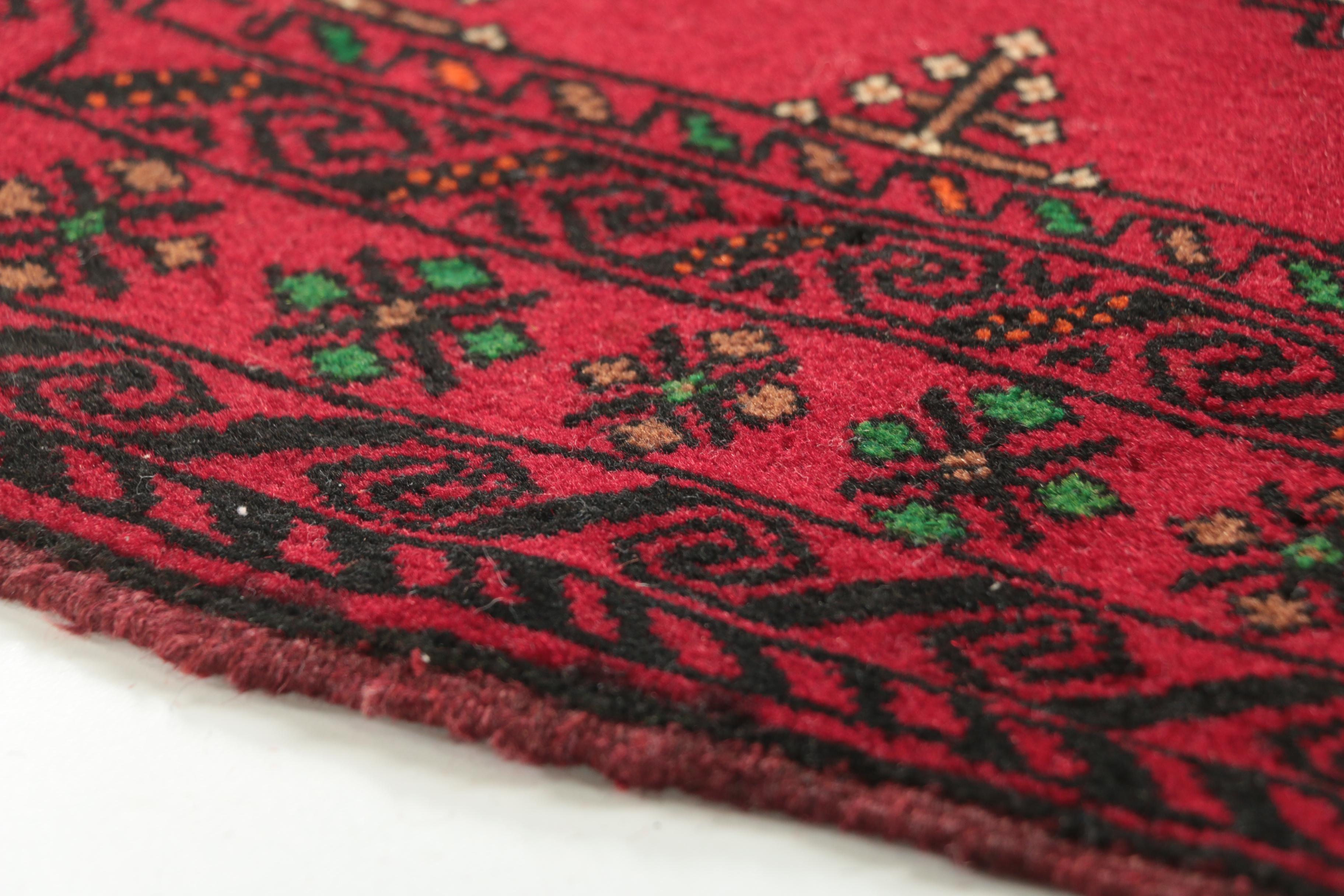 Hand-Knotted Bokhara Wool Accent Rug