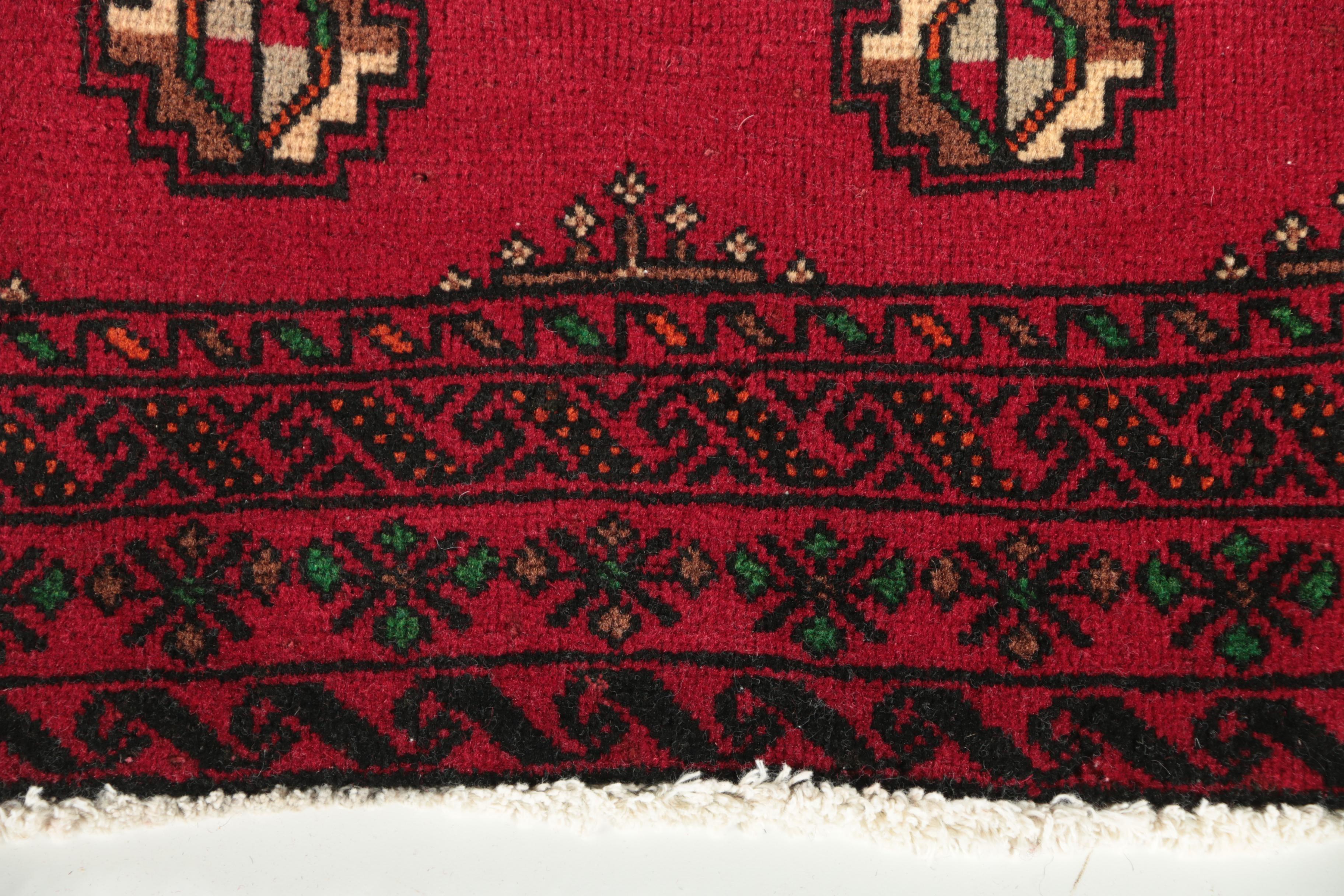 Hand-Knotted Bokhara Wool Accent Rug