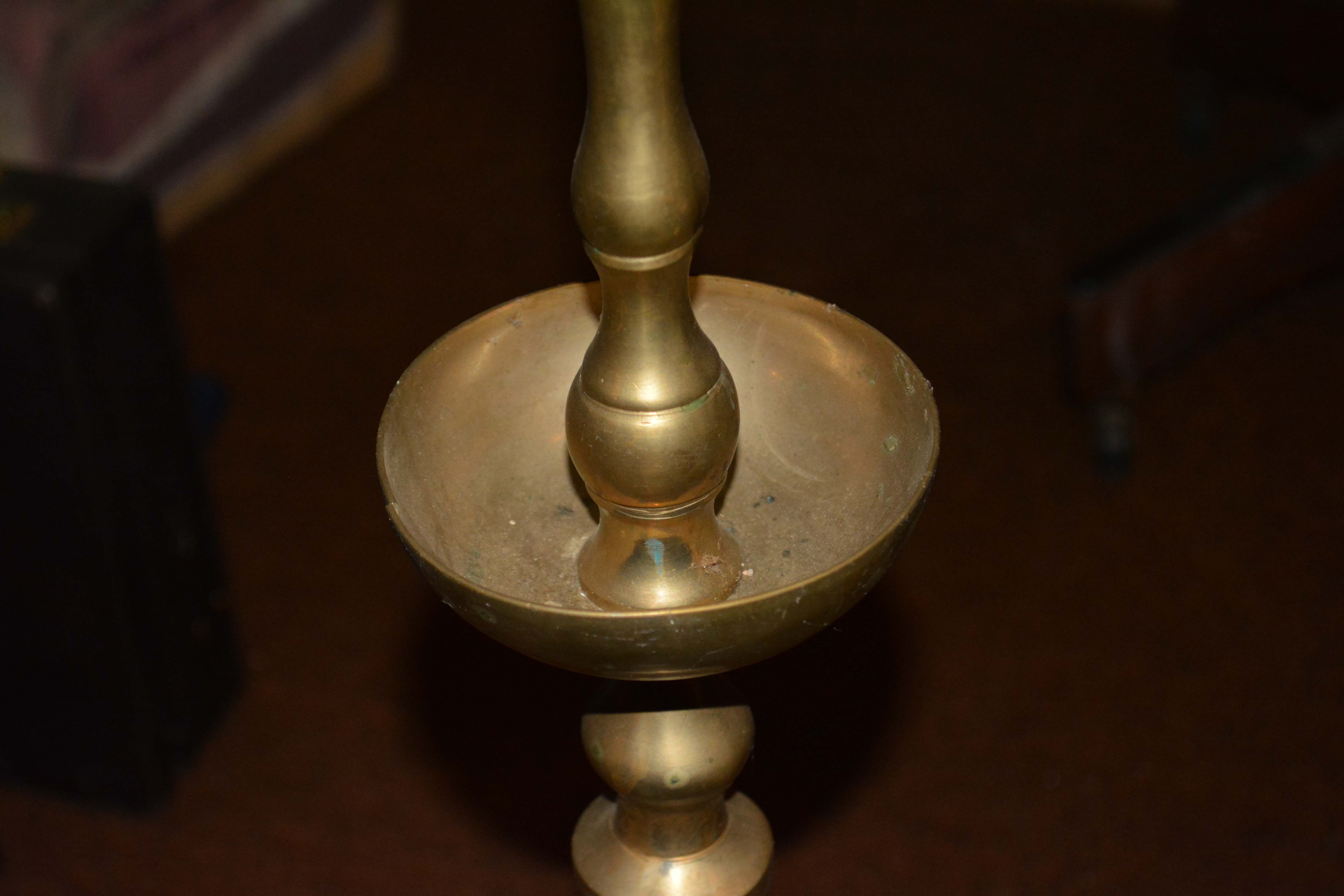 Vintage Brass Pricket Candle Holders