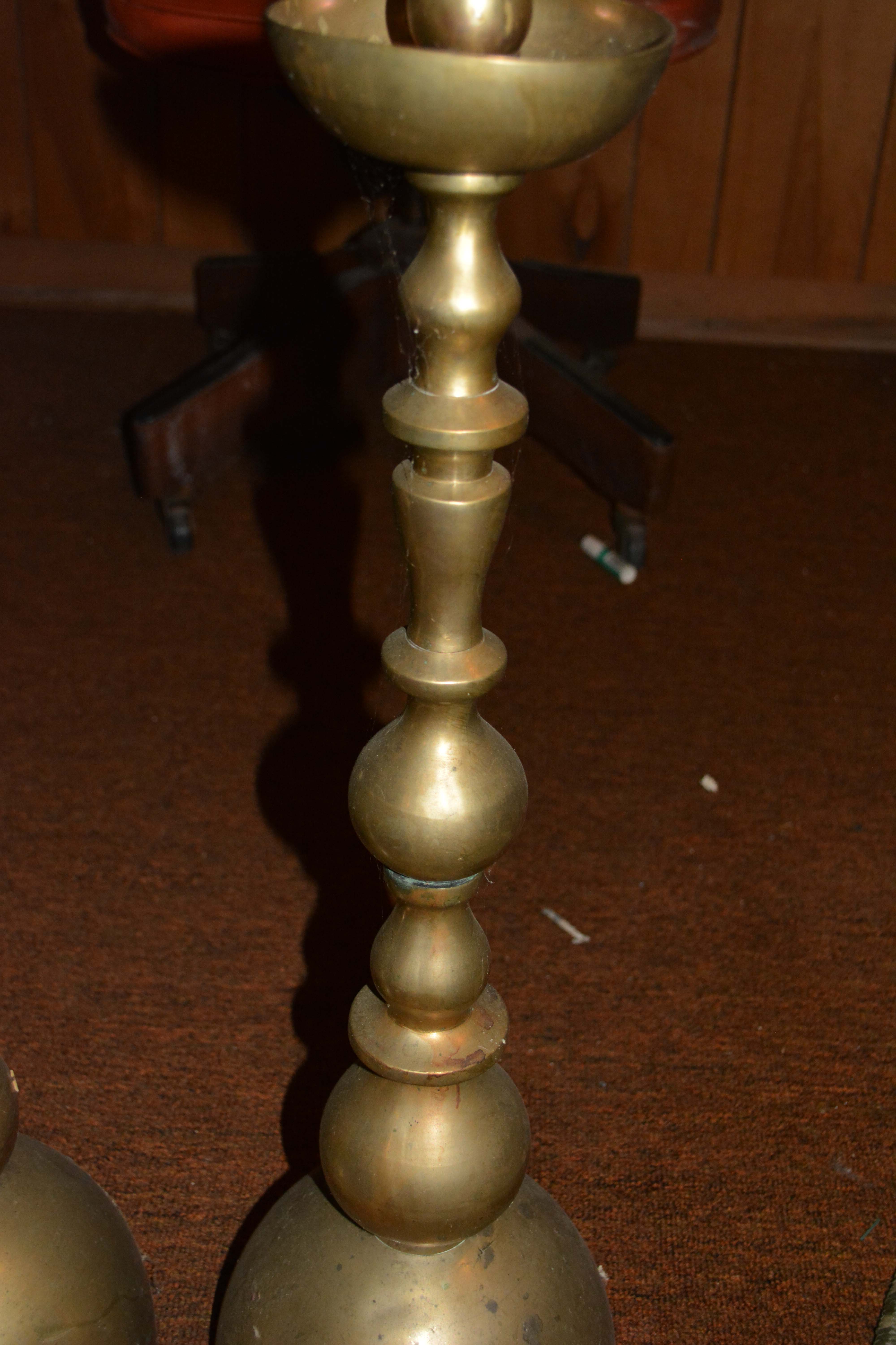 Vintage Brass Pricket Candle Holders