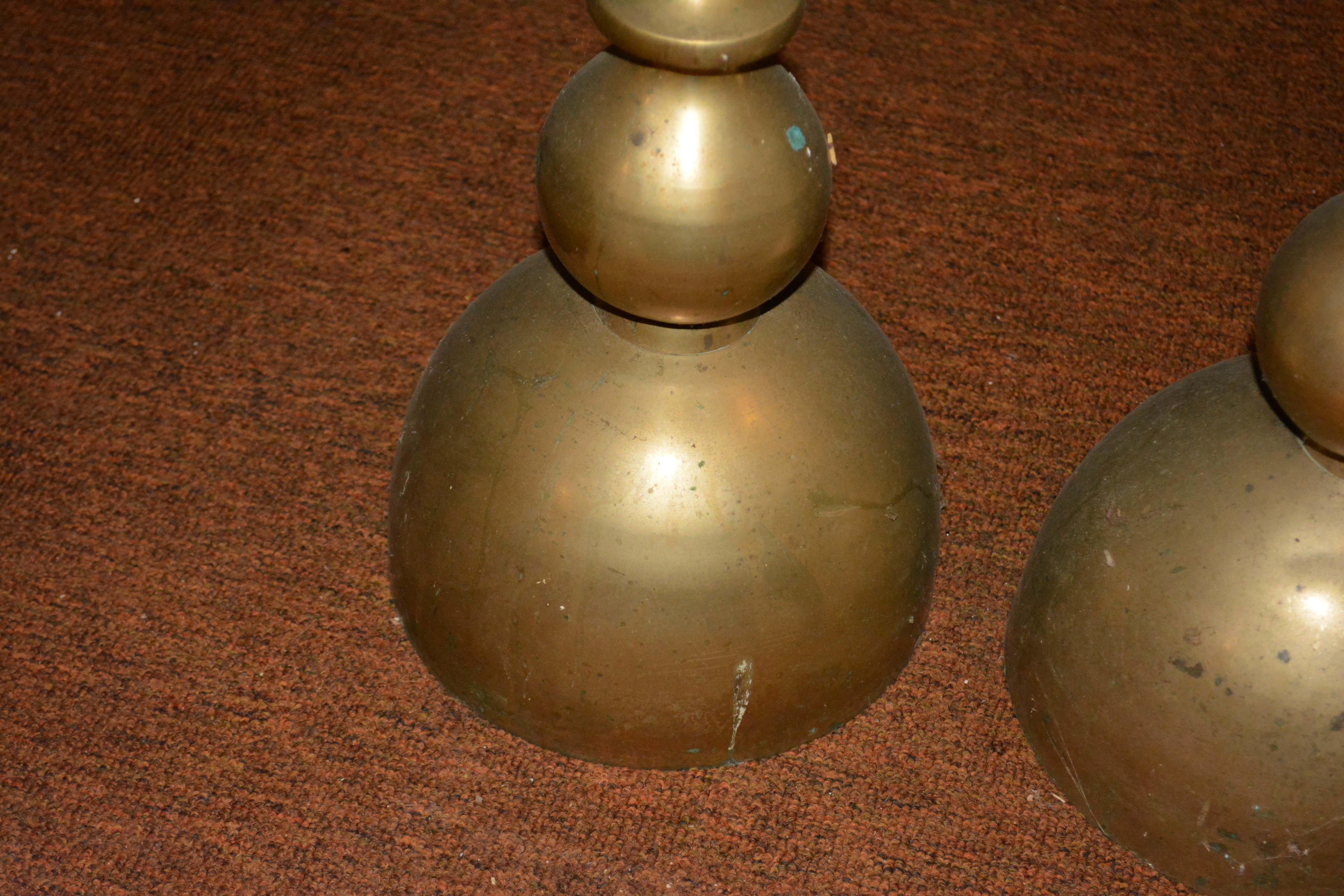 Vintage Brass Pricket Candle Holders