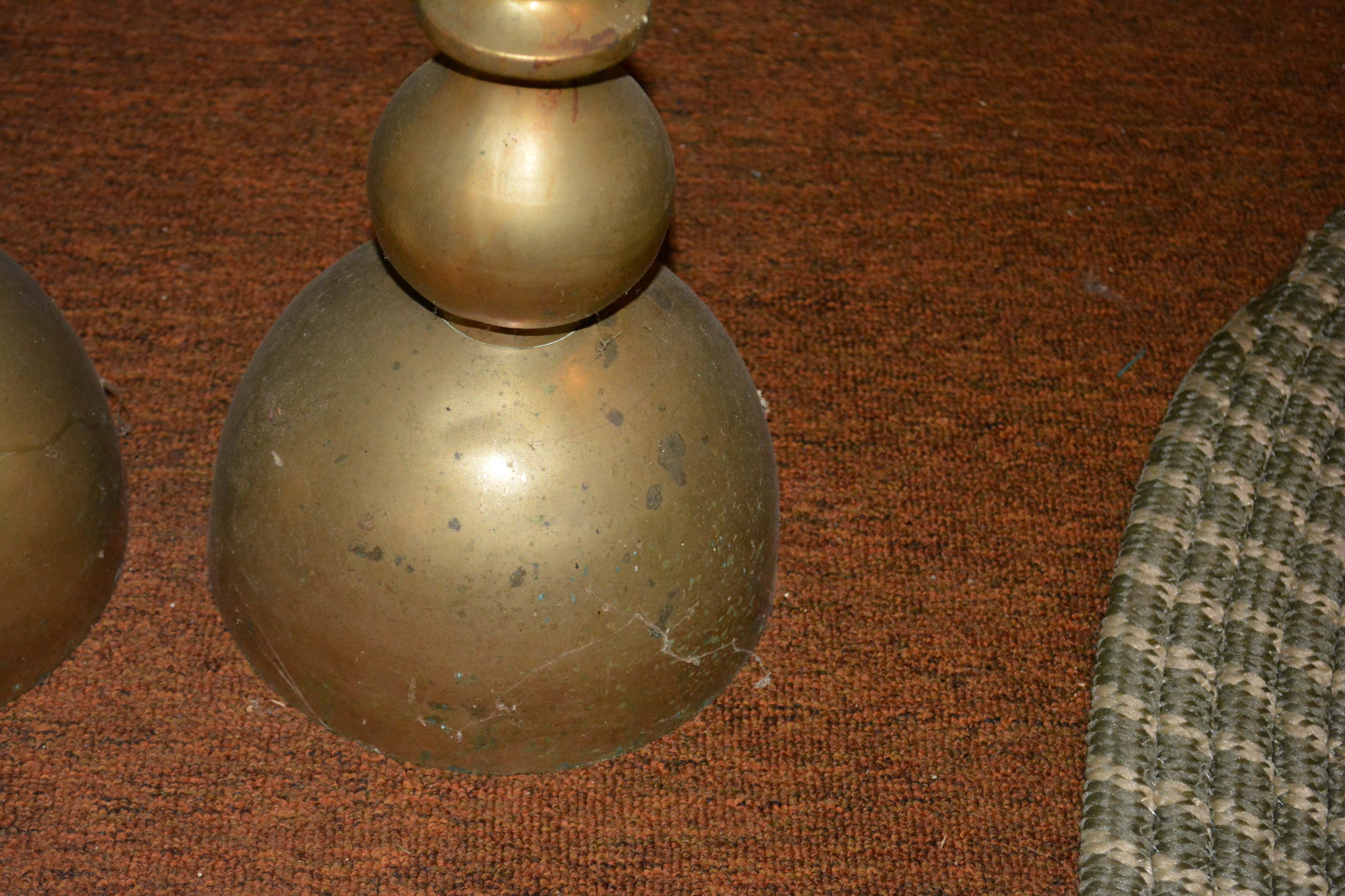 Vintage Brass Pricket Candle Holders