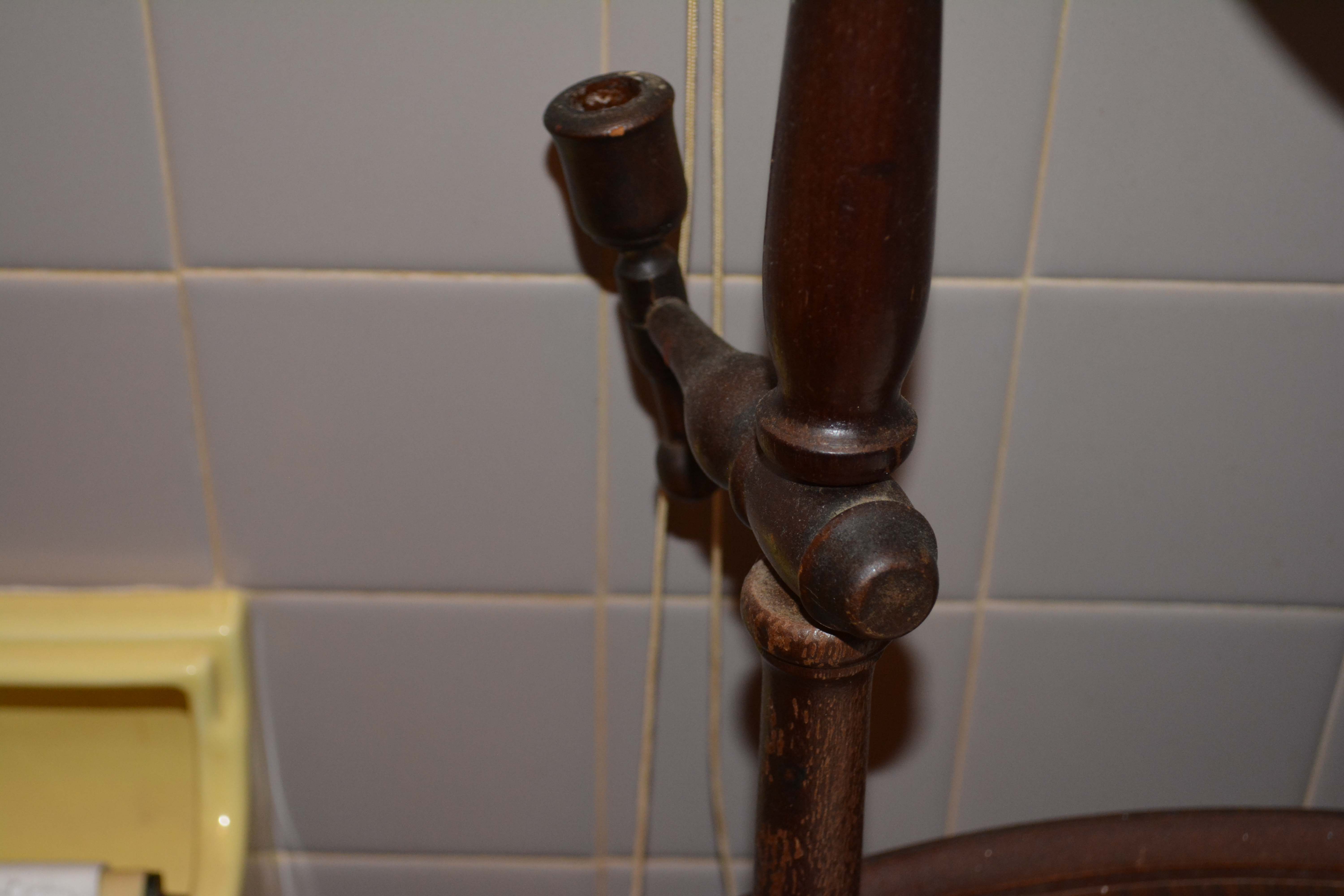 Wash Stand with Ironstone Basin and Pitcher