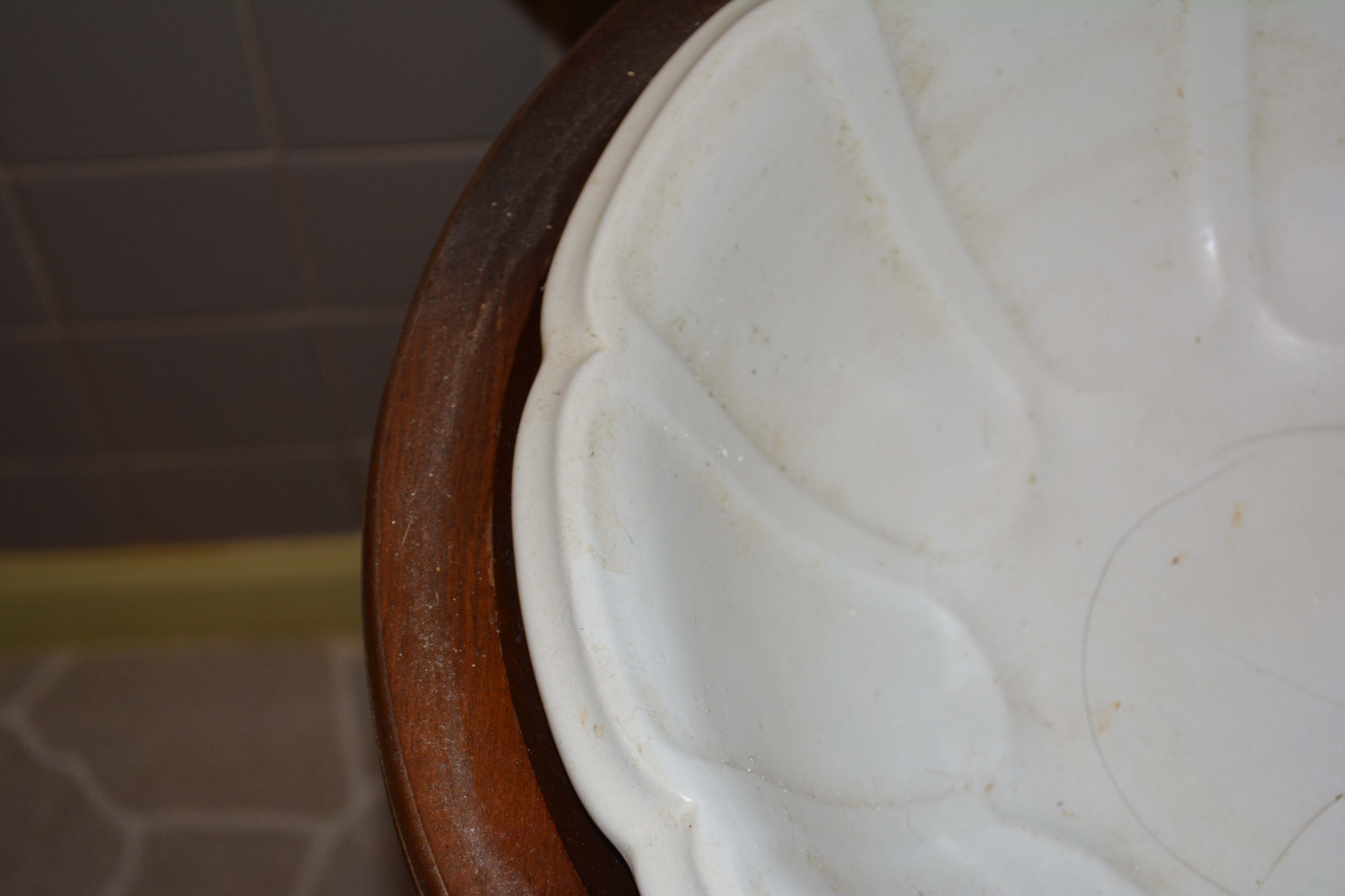 Wash Stand with Ironstone Basin and Pitcher