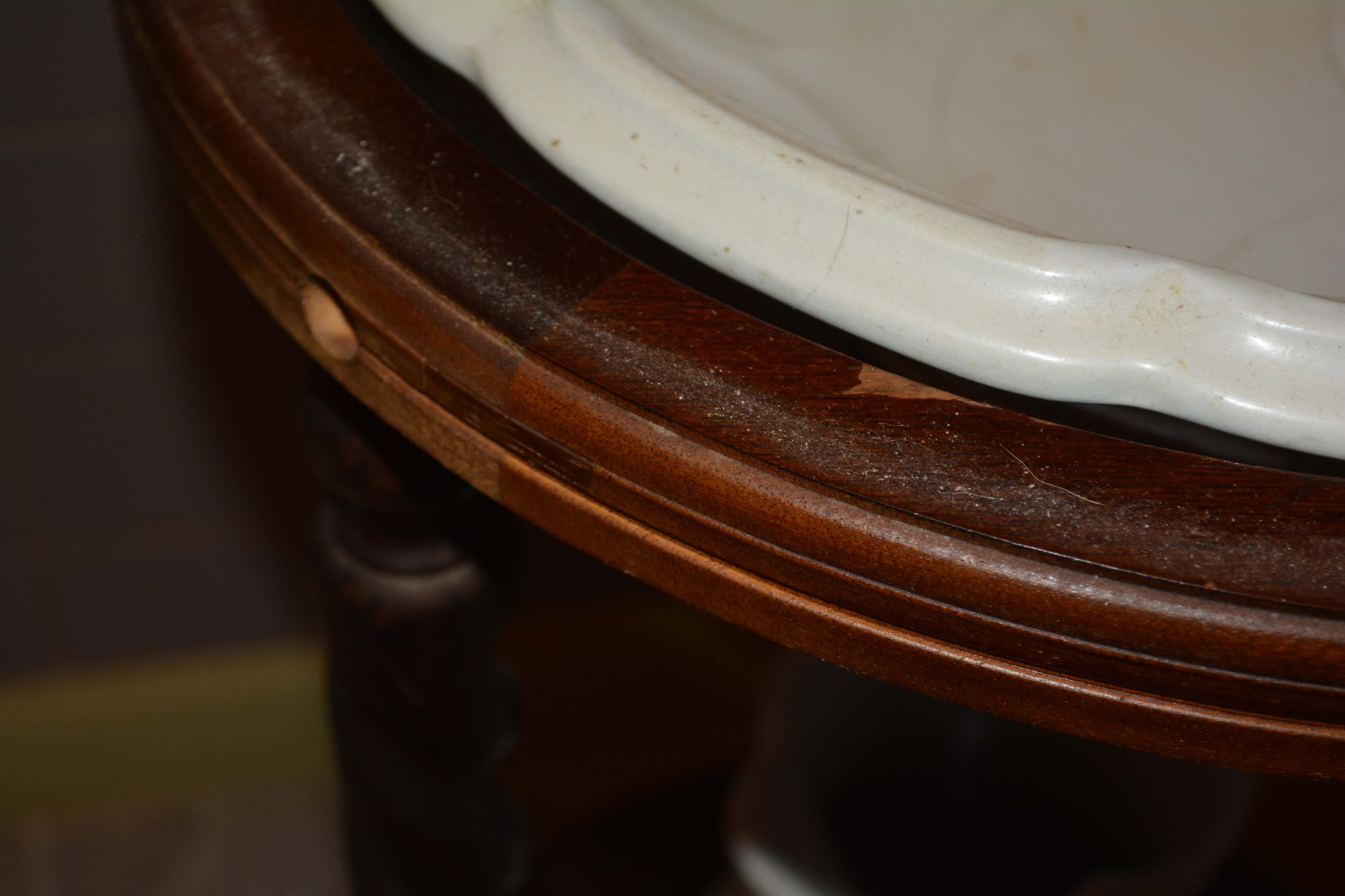 Wash Stand with Ironstone Basin and Pitcher