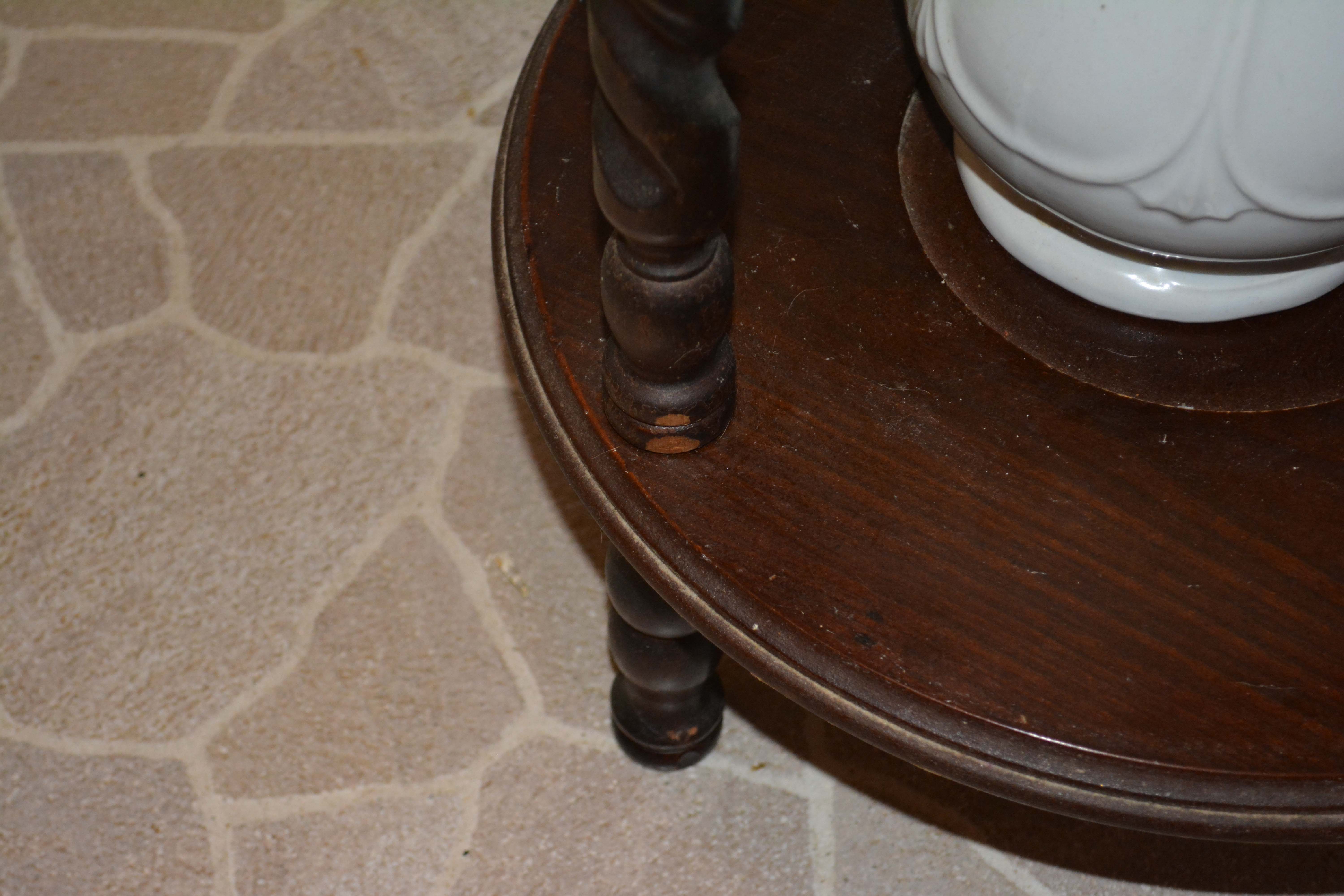 Wash Stand with Ironstone Basin and Pitcher