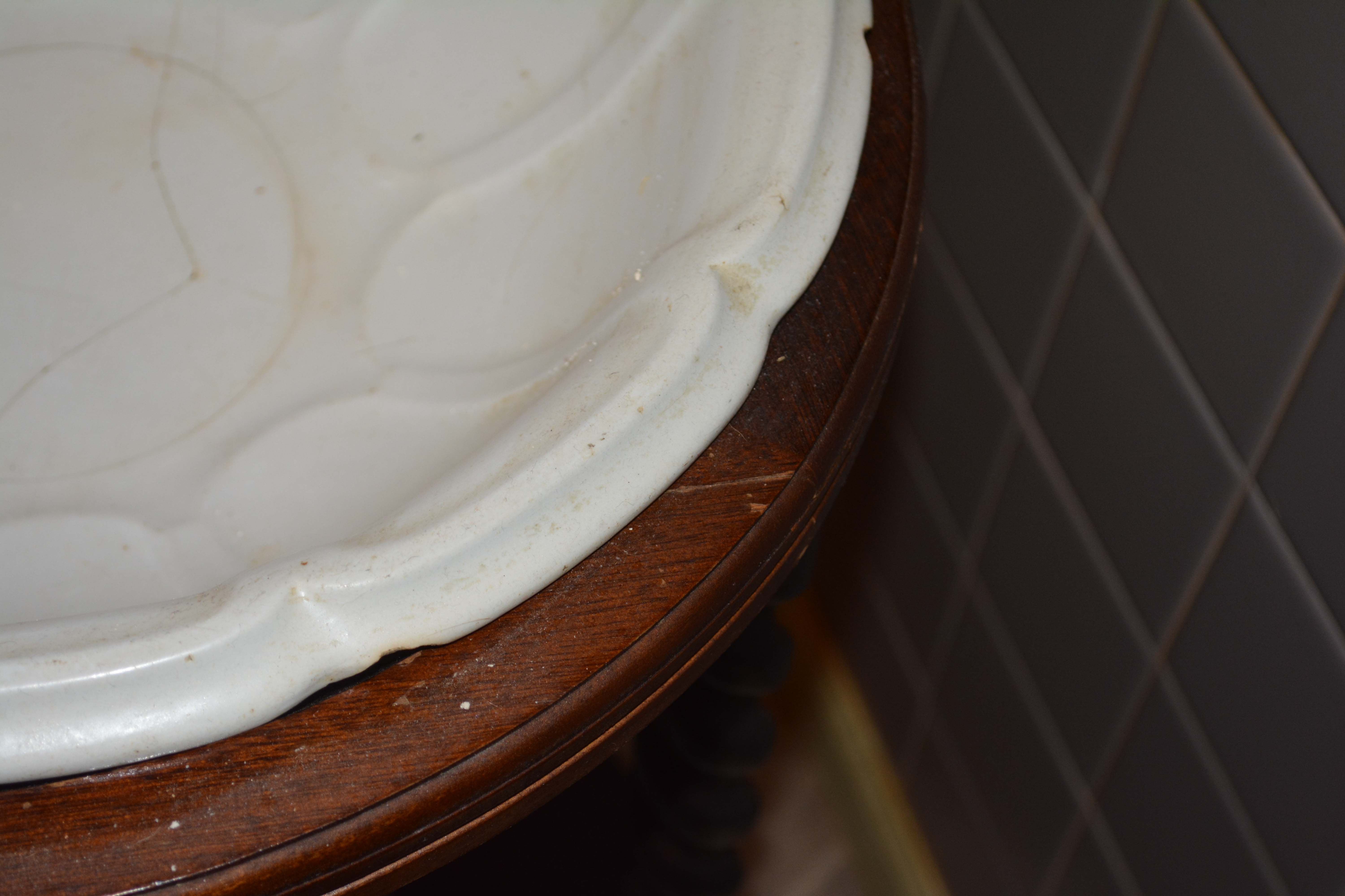 Wash Stand with Ironstone Basin and Pitcher