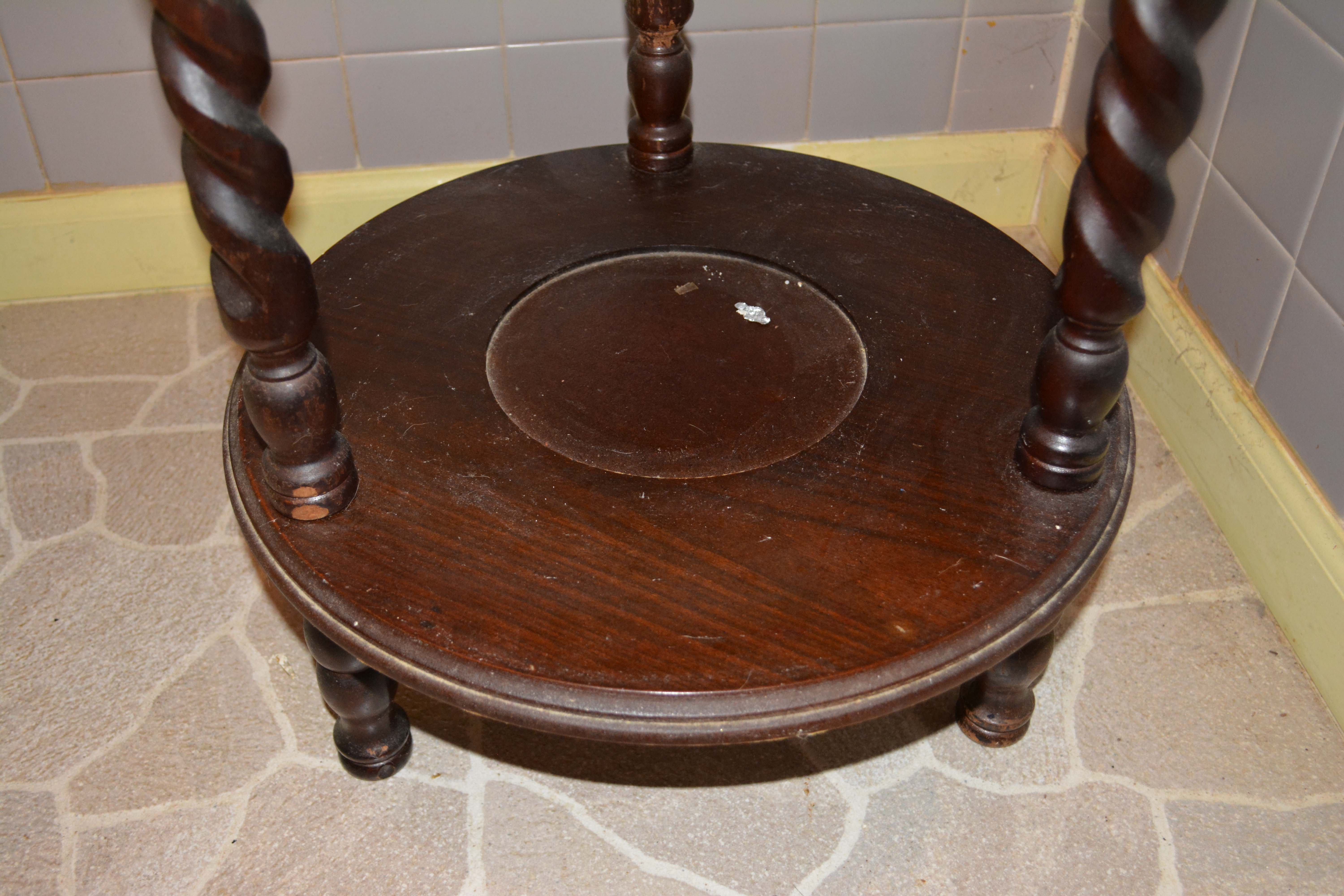Wash Stand with Ironstone Basin and Pitcher