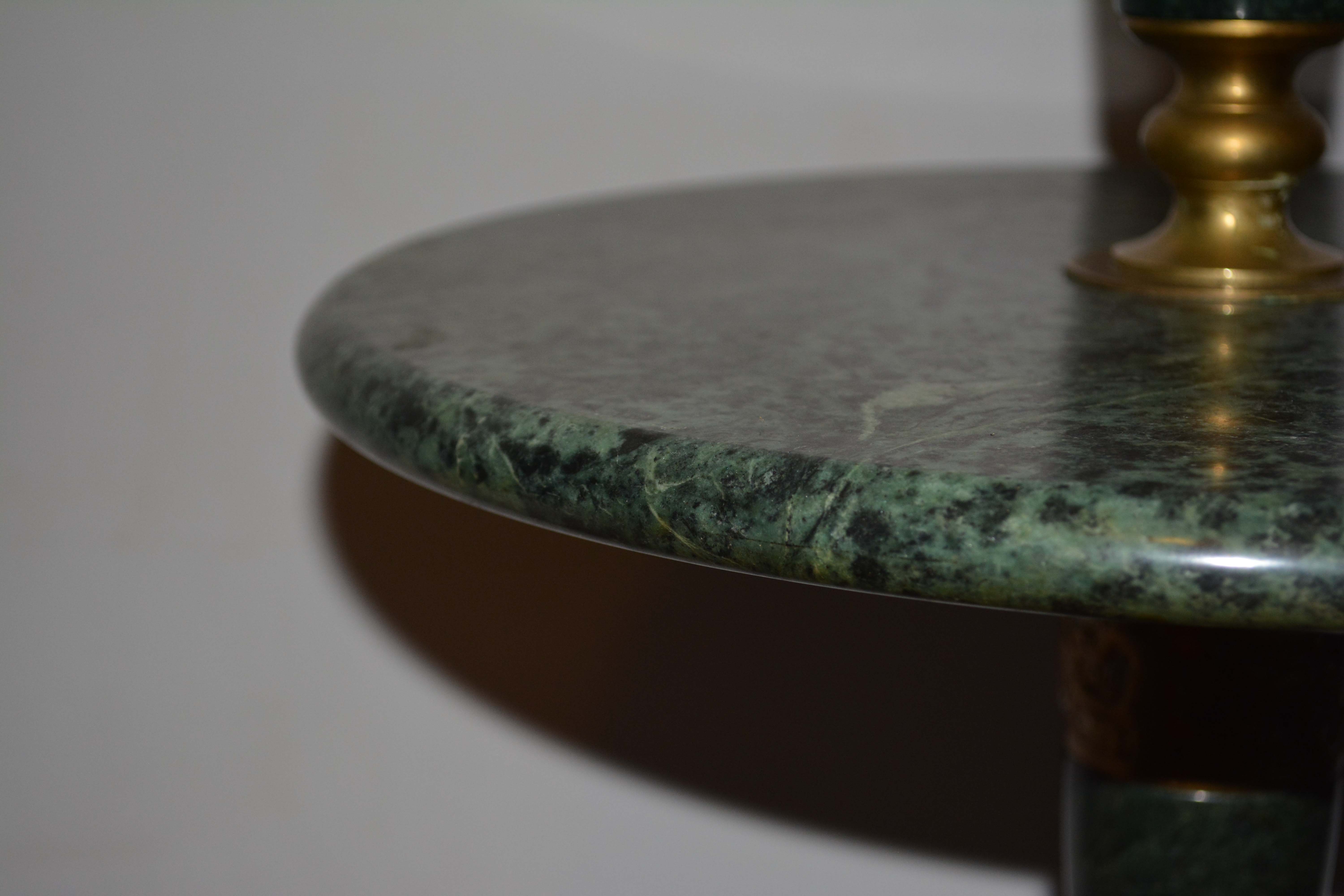 Vintage Marble and Brass Floor Lamp