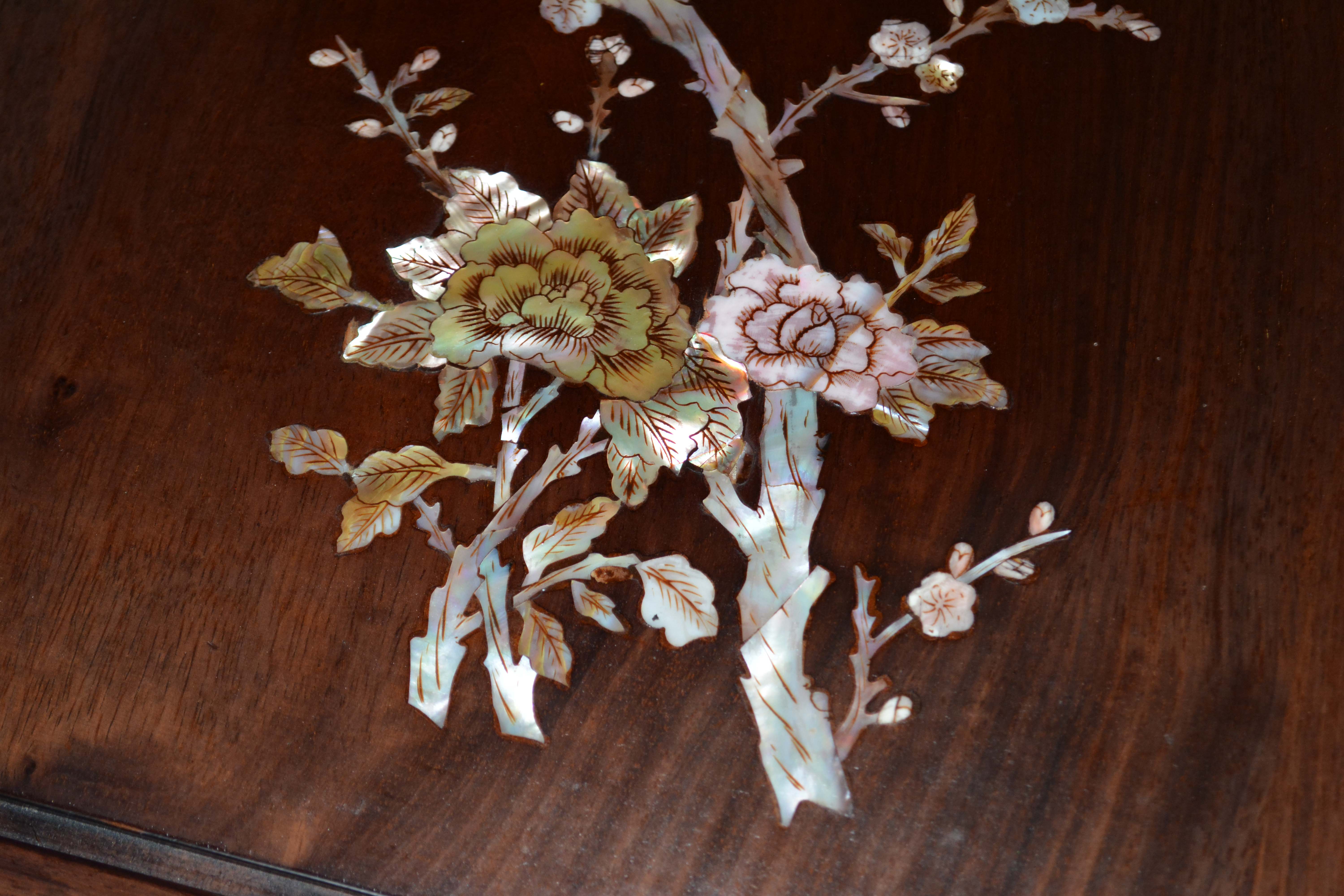 Chinese Side Table with Mother of Pearl Inlay