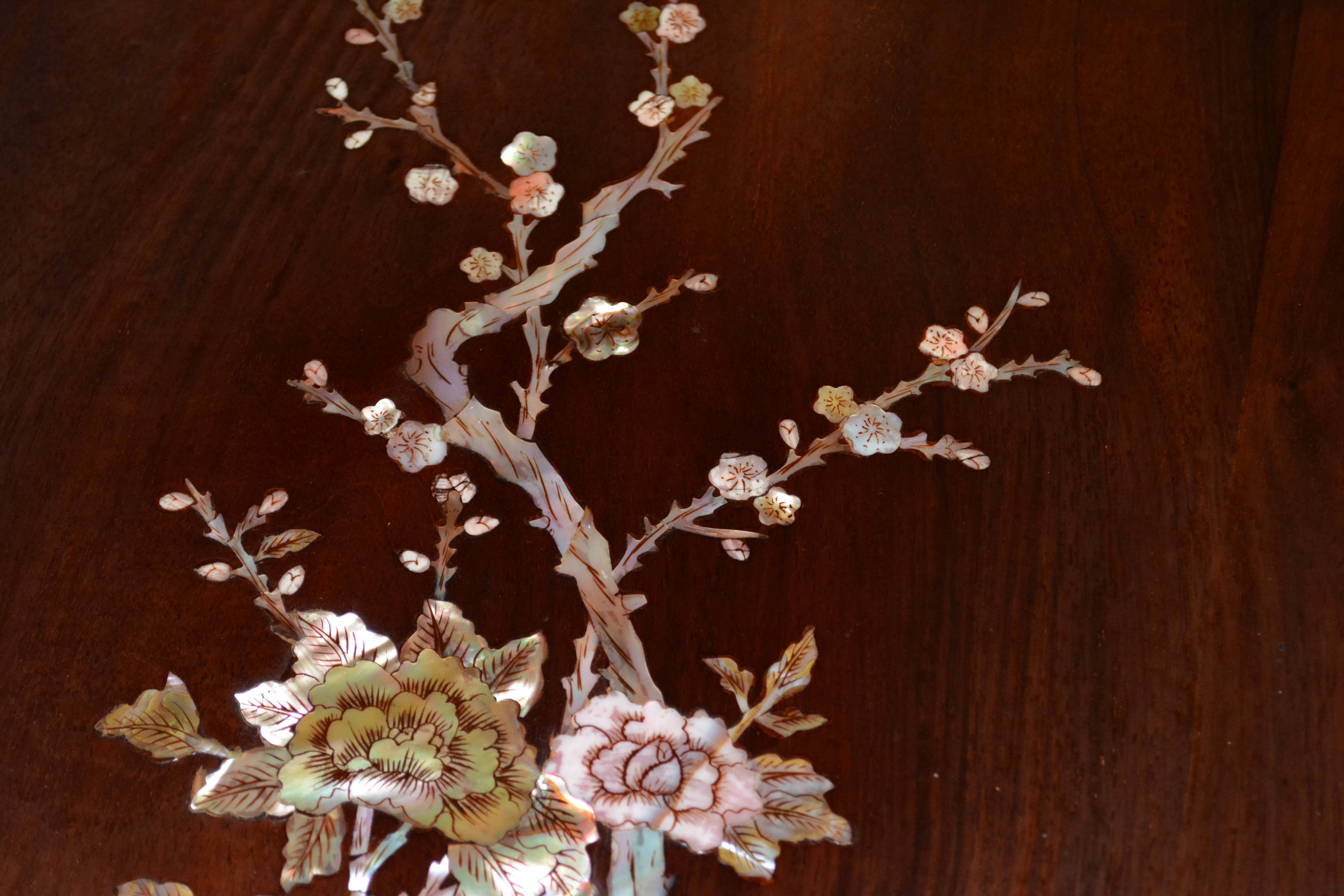 Chinese Side Table with Mother of Pearl Inlay