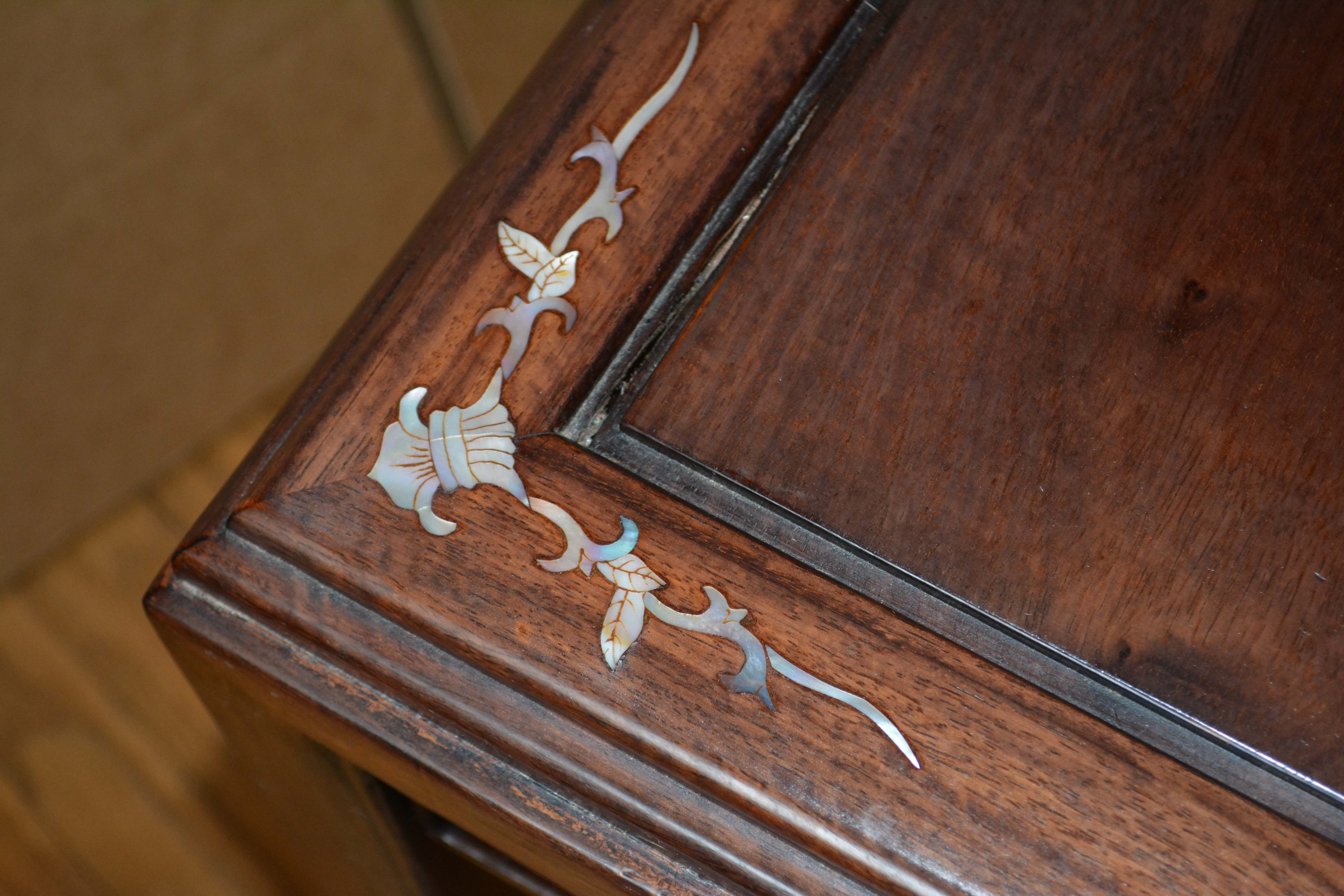 Chinese Side Table with Mother of Pearl Inlay